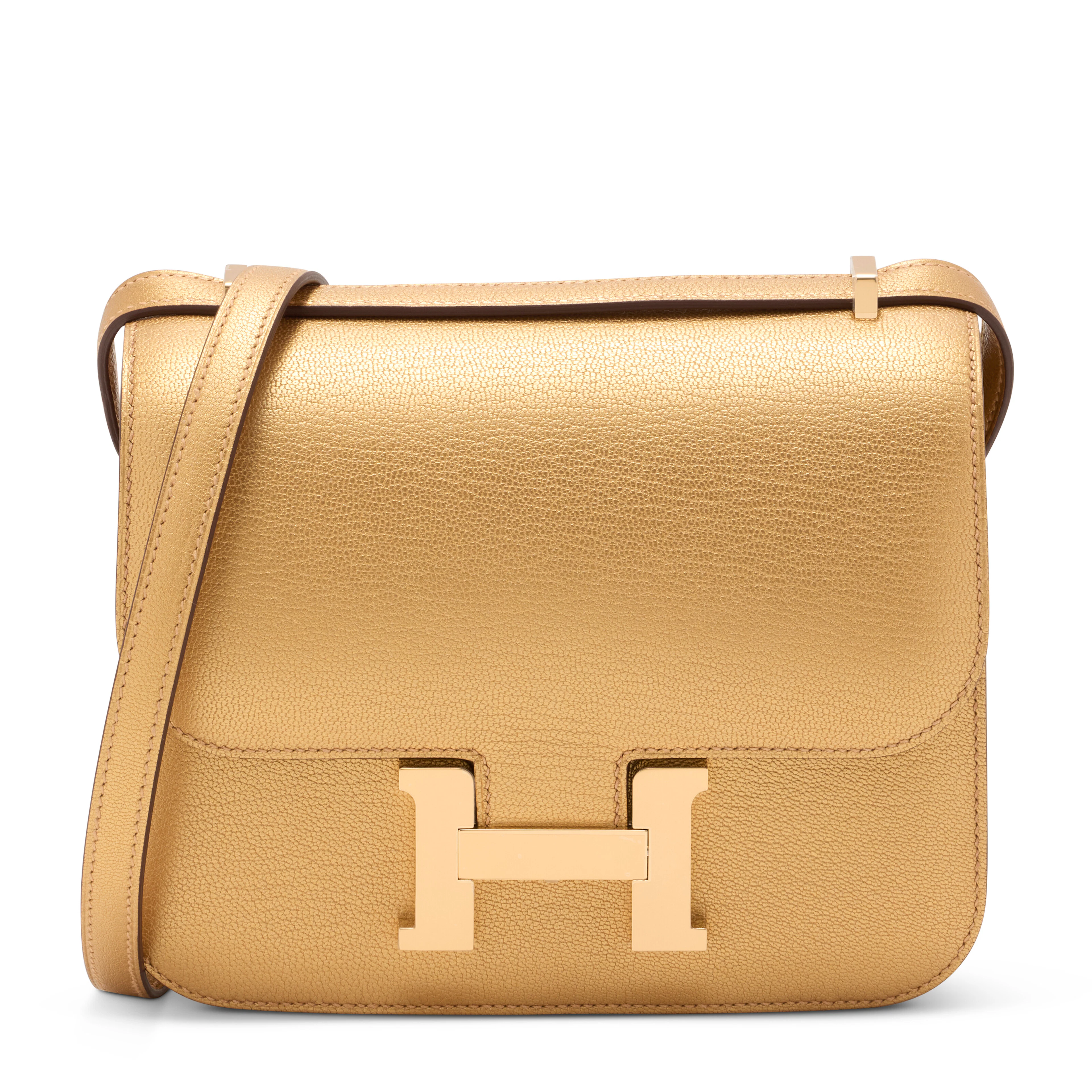 A LIMITED EDITION DORÉ CHAMKILIGHT CHÈVRE LEATHER MINI CONSTANCE MIRROR