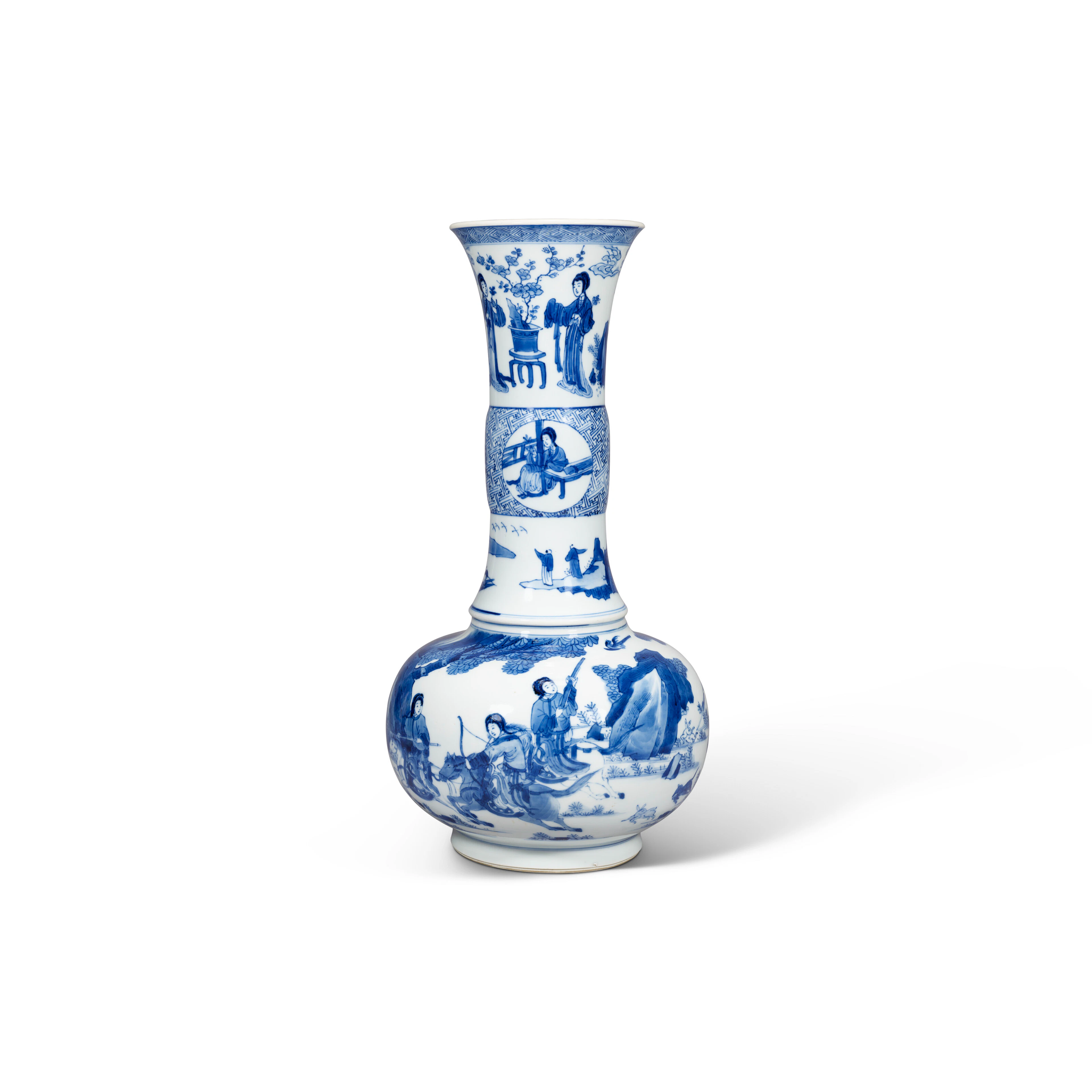 A Very Rare Blue and White ‘Figural' Vase