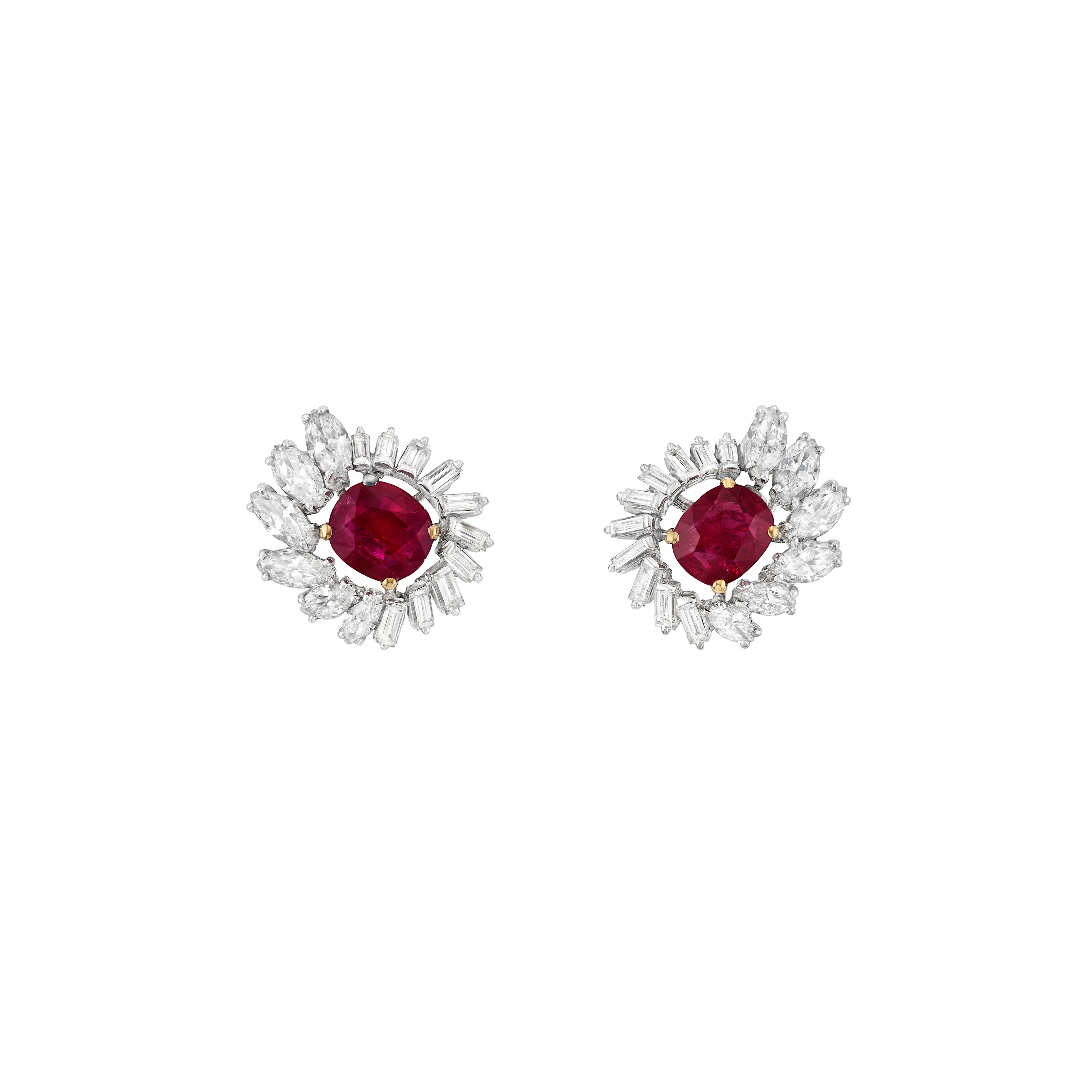 Harry Winston Ruby and Diamond Earrings