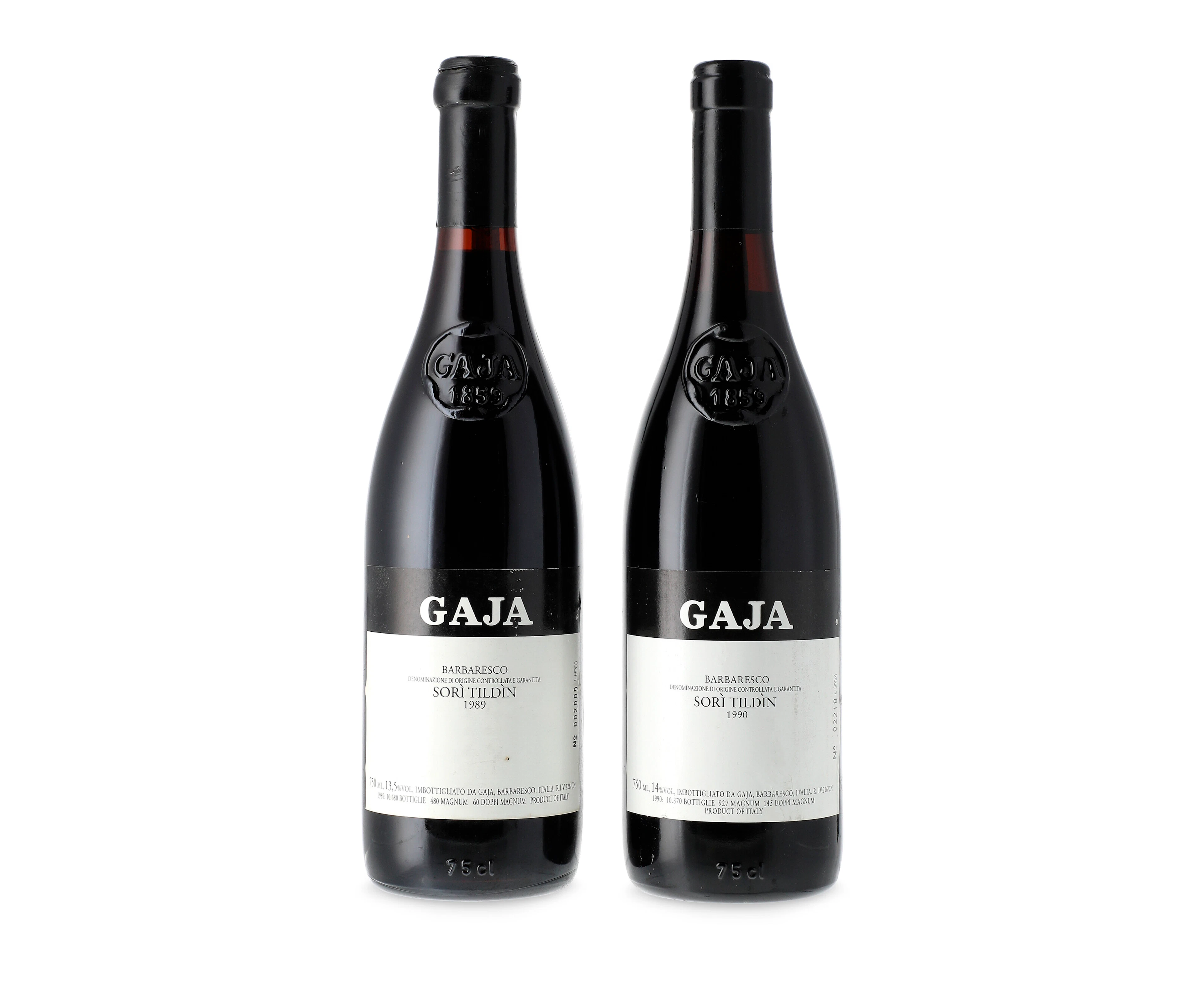Mixed 1989 & 1990 Gaja, Barbaresco, Sori Tildin