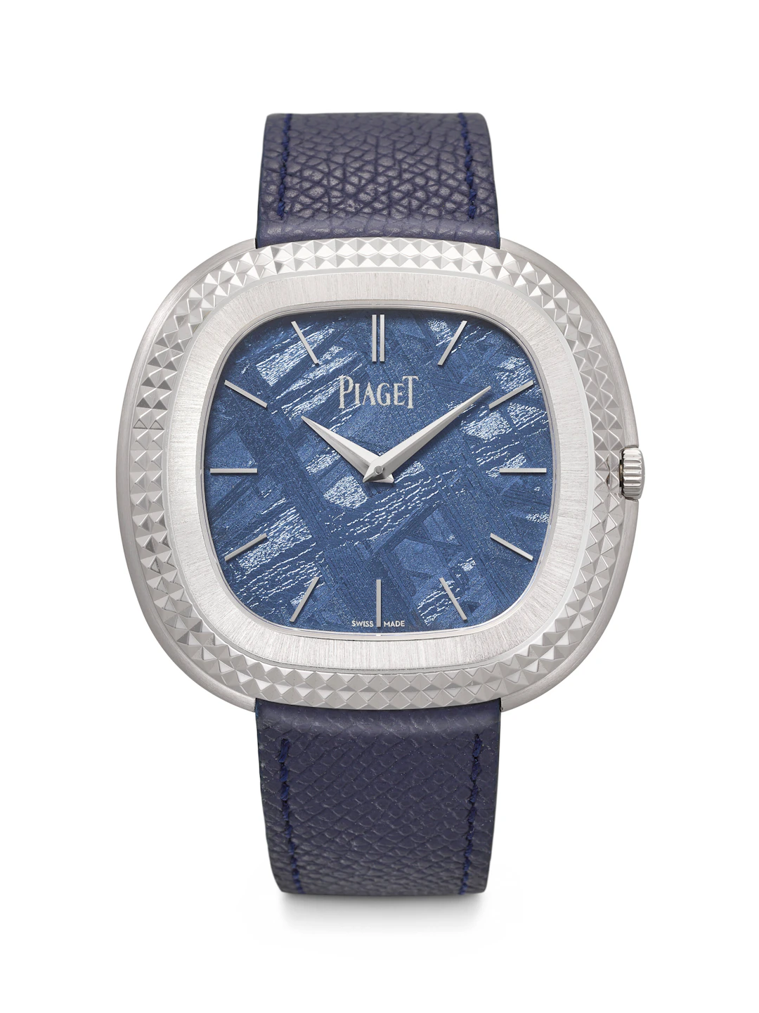 Piaget. An Eye-Catching 18K White Gold Cushion-Shaped Automatic Wristwatch