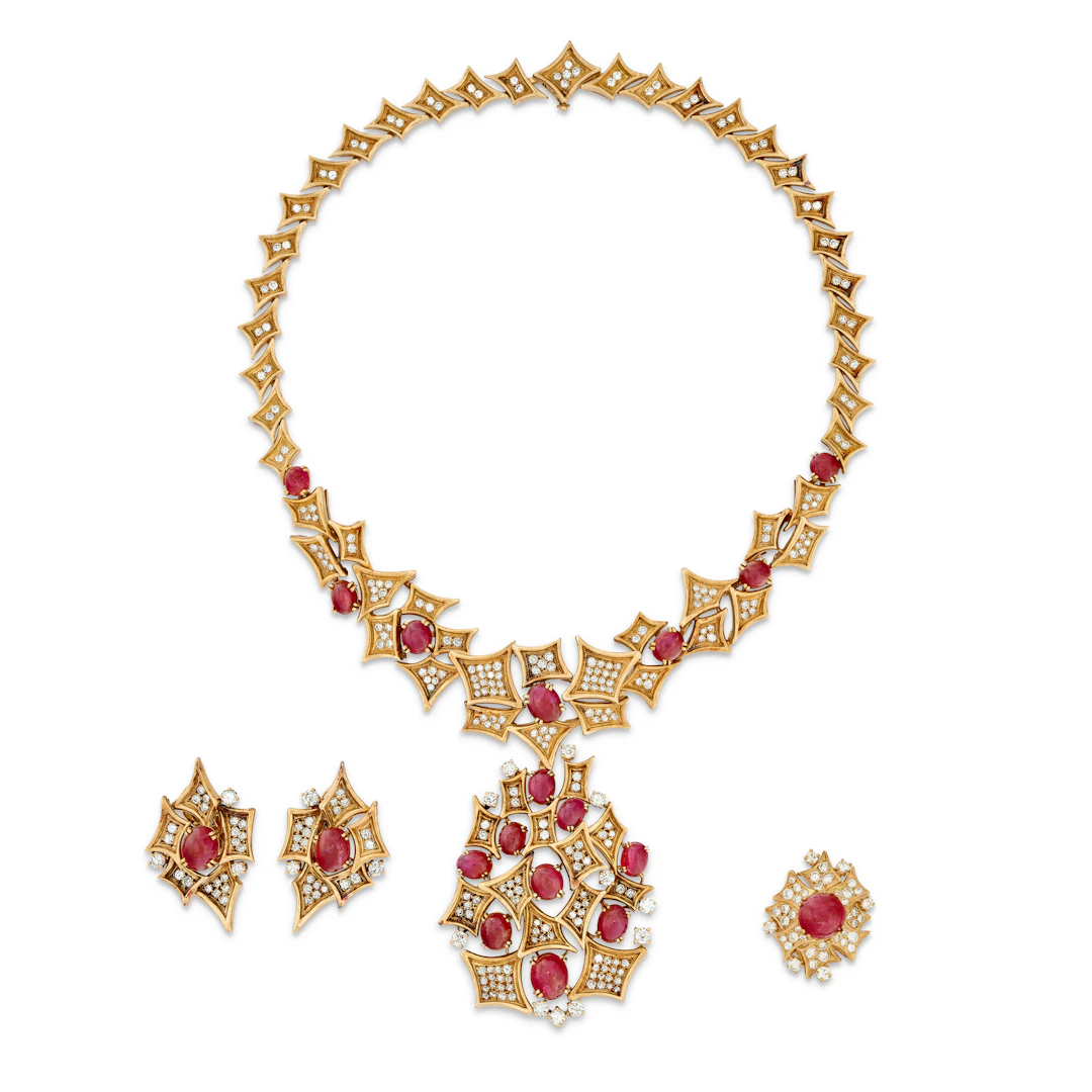 Piaget Suite of Ruby and Diamond Jewellery