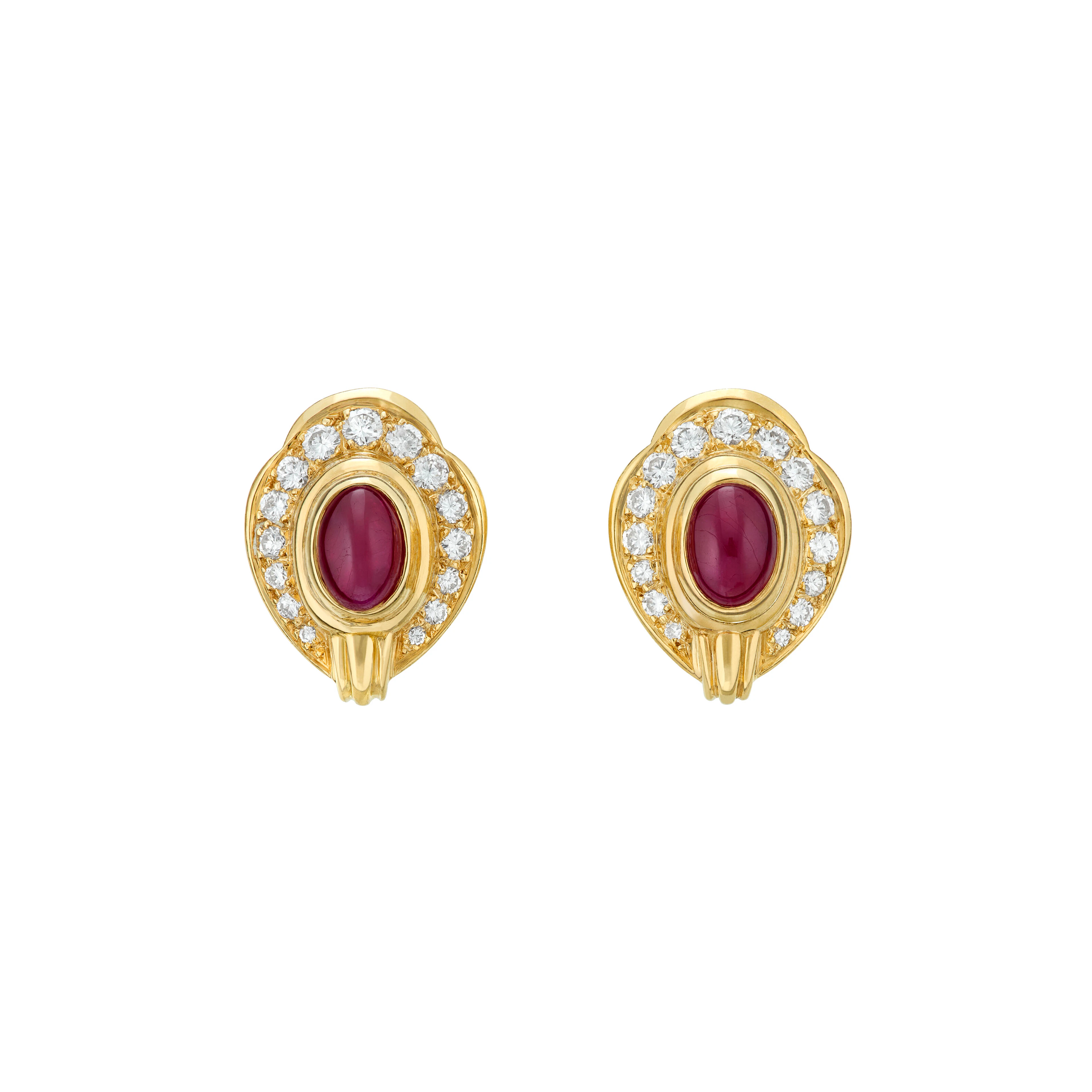 Cartier Ruby and Diamond Earrings