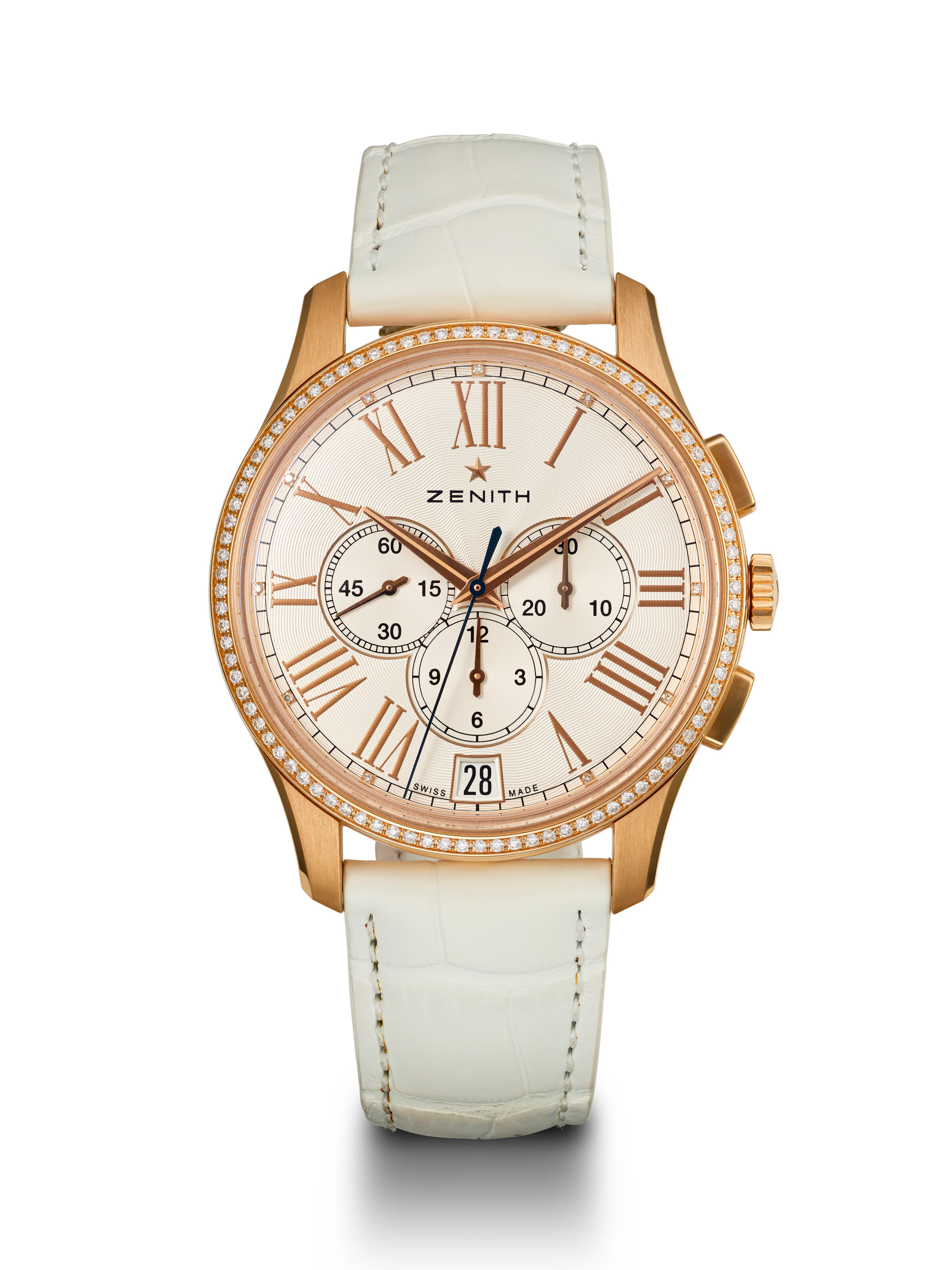 Zenith, Pink Gold and Diamond-Set 'Captain Chronograph', Ref. 22.
