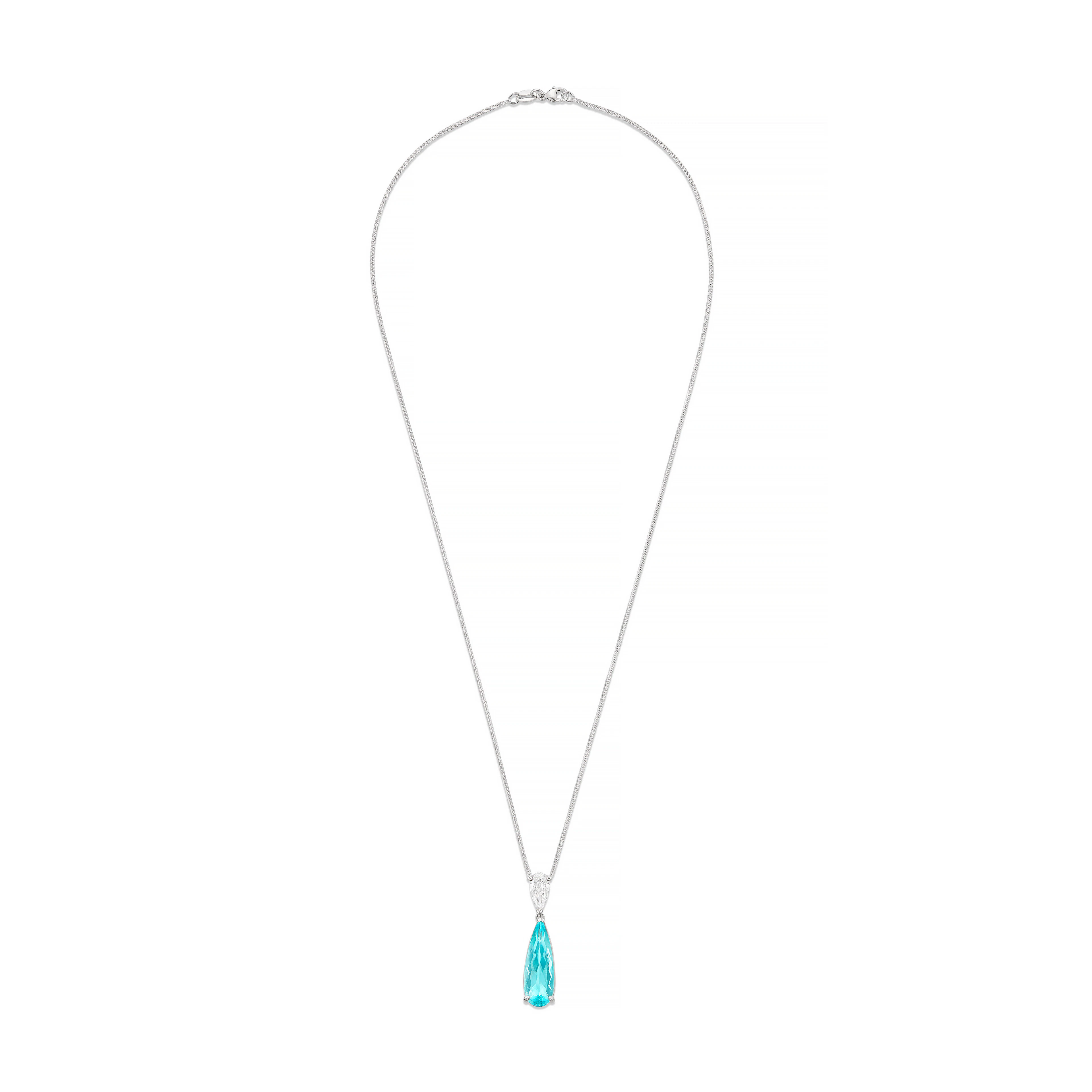 Tourmaline and Diamond Pendant-Necklace