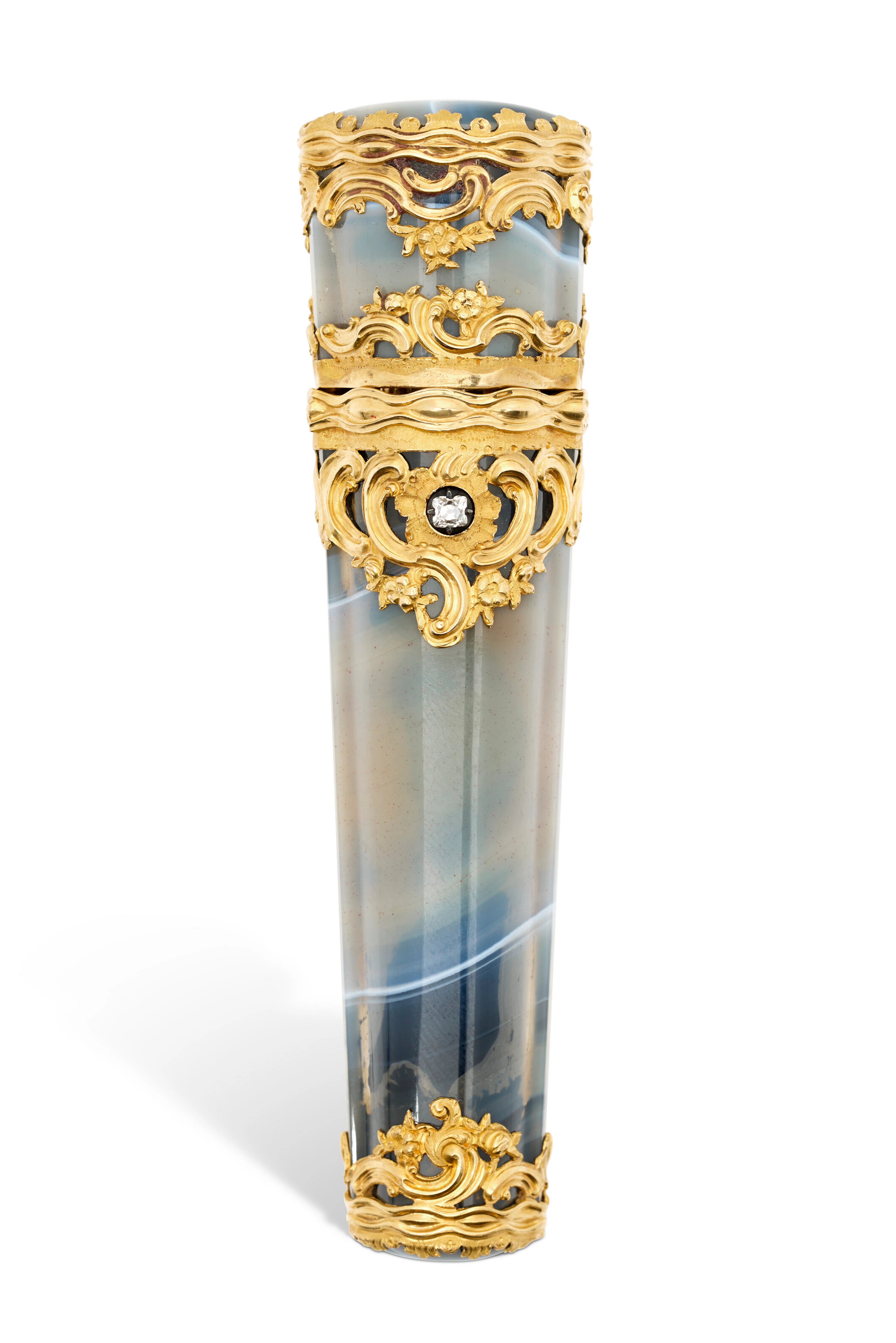 Nécessaire En or Et Agate D'époque George Iii