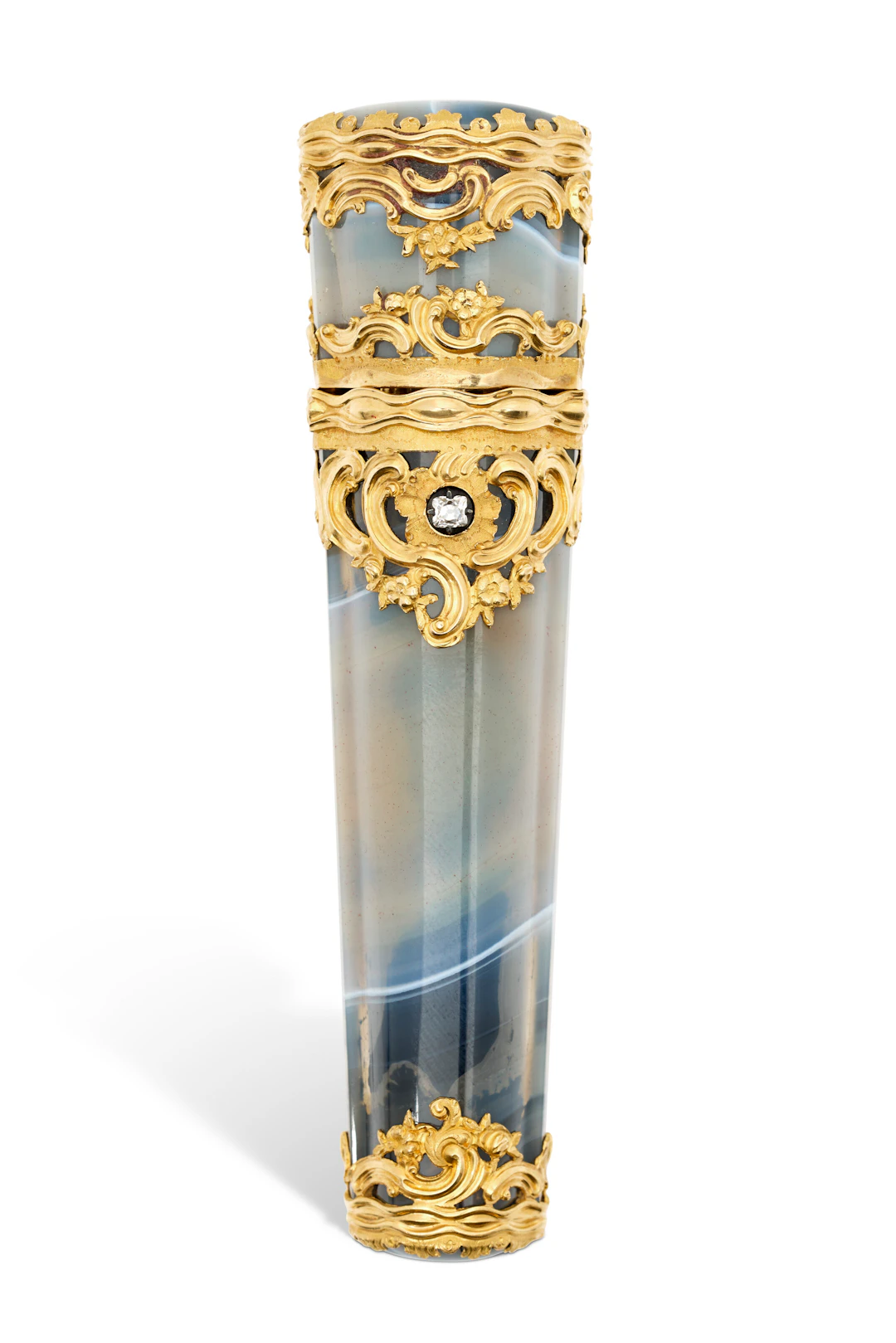 Nécessaire En or Et Agate D'époque George Iii