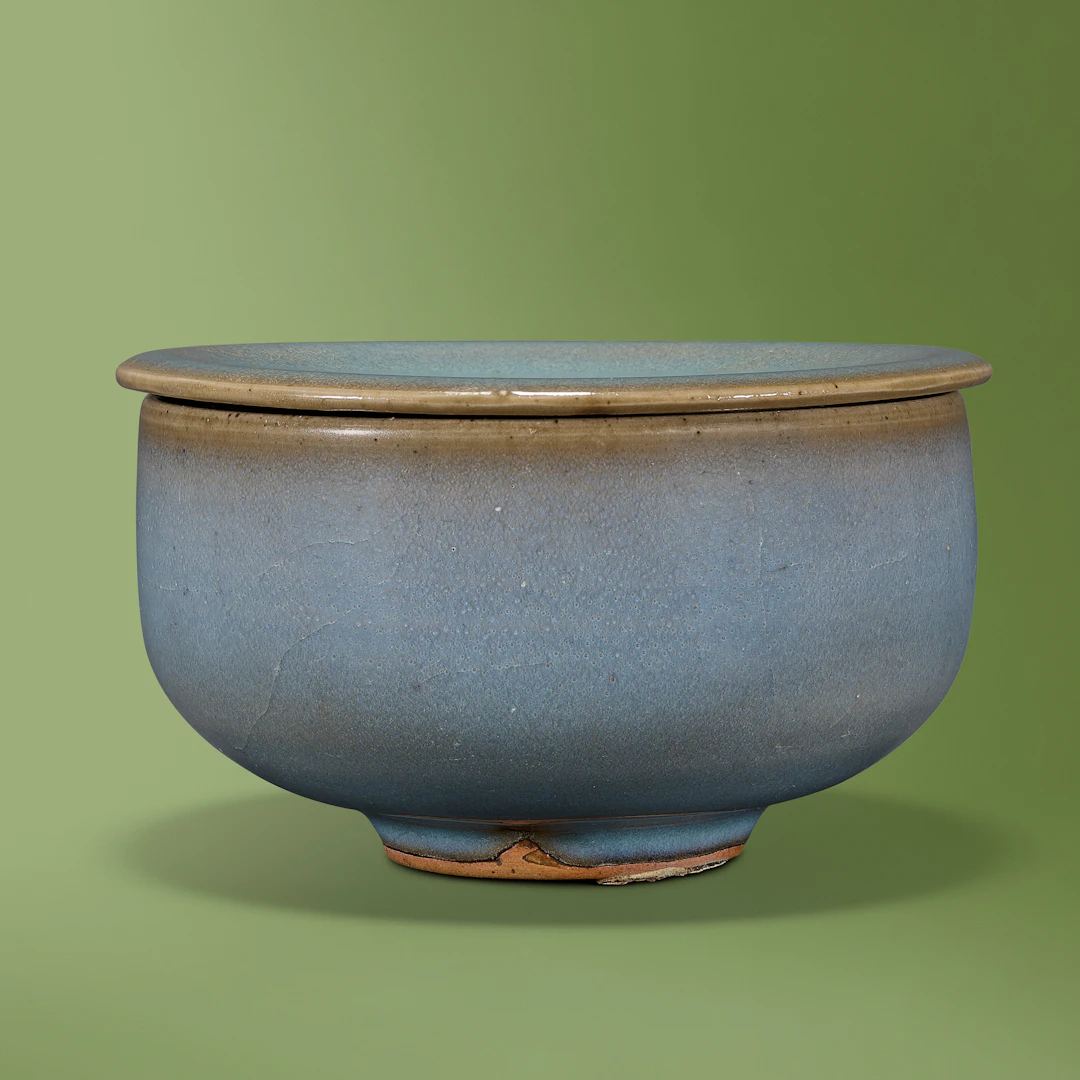A Jun Sky-Blue Glazed Bowl and a Cover