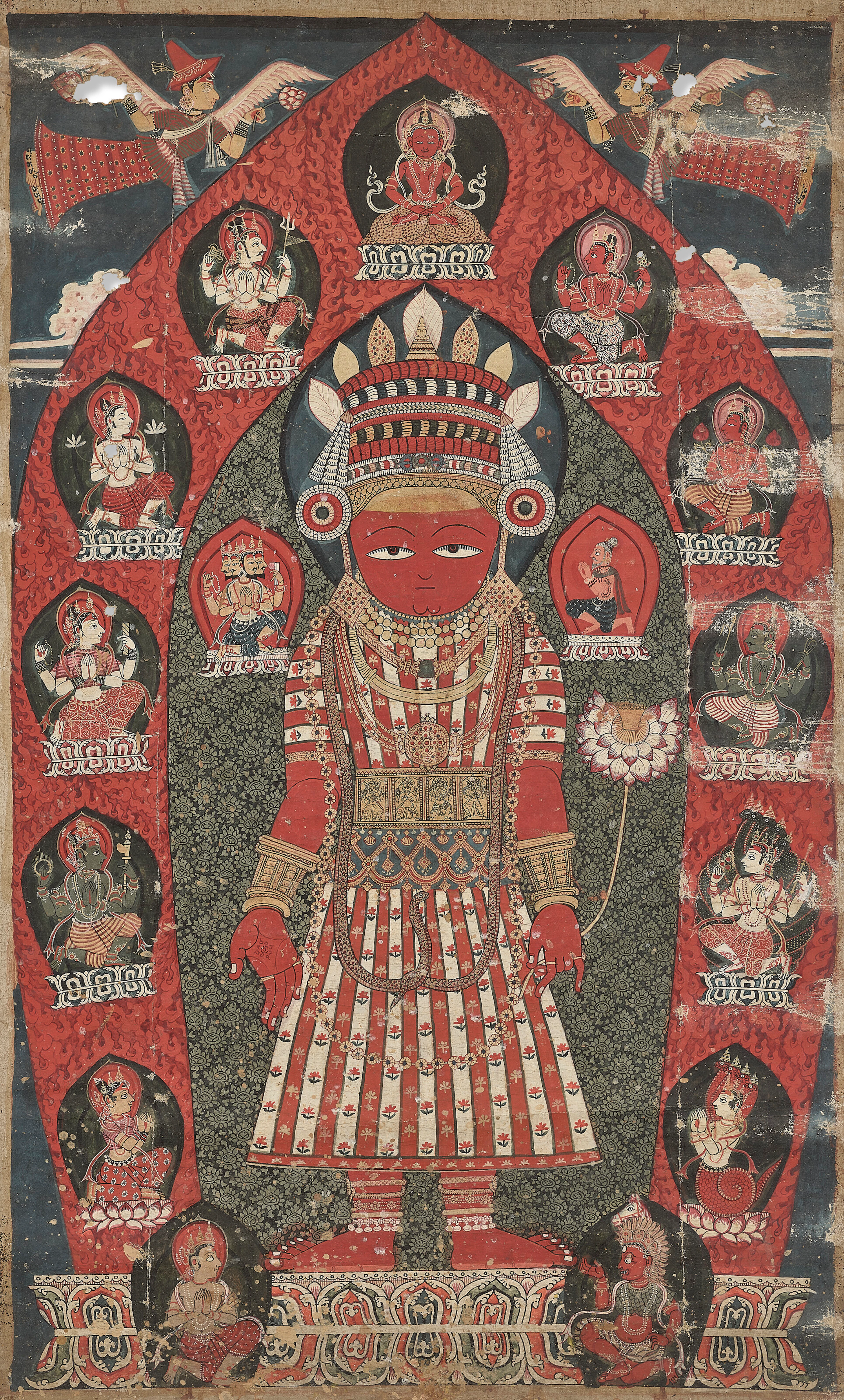 A Paubha of Shristhikantha Lokeshvara (Rato Macchendranath)