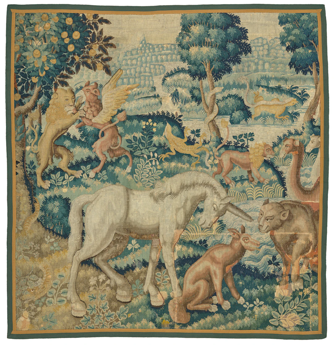 A Flemish Game Park Tapestry Fragment