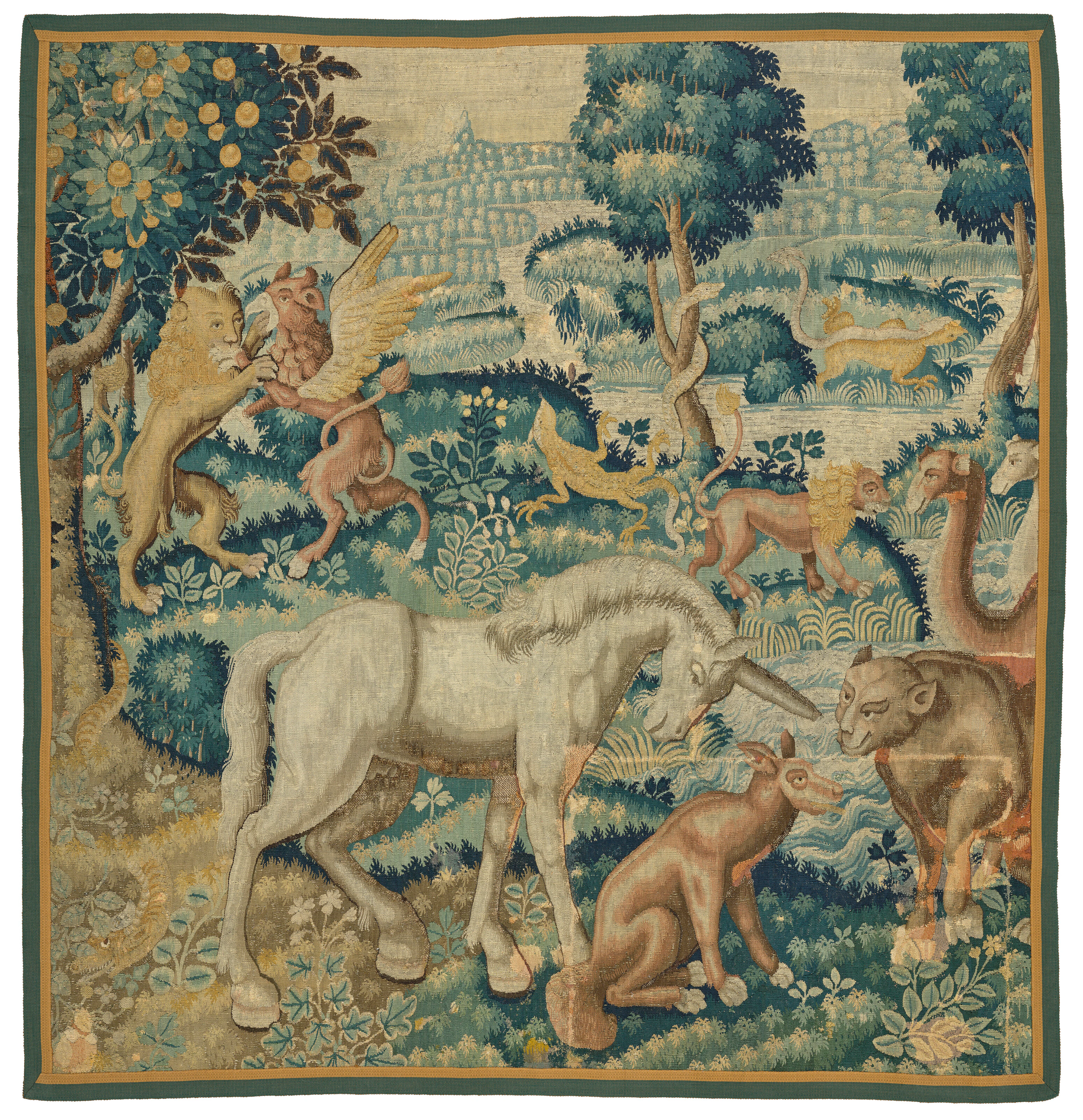 A Flemish Game Park Tapestry Fragment