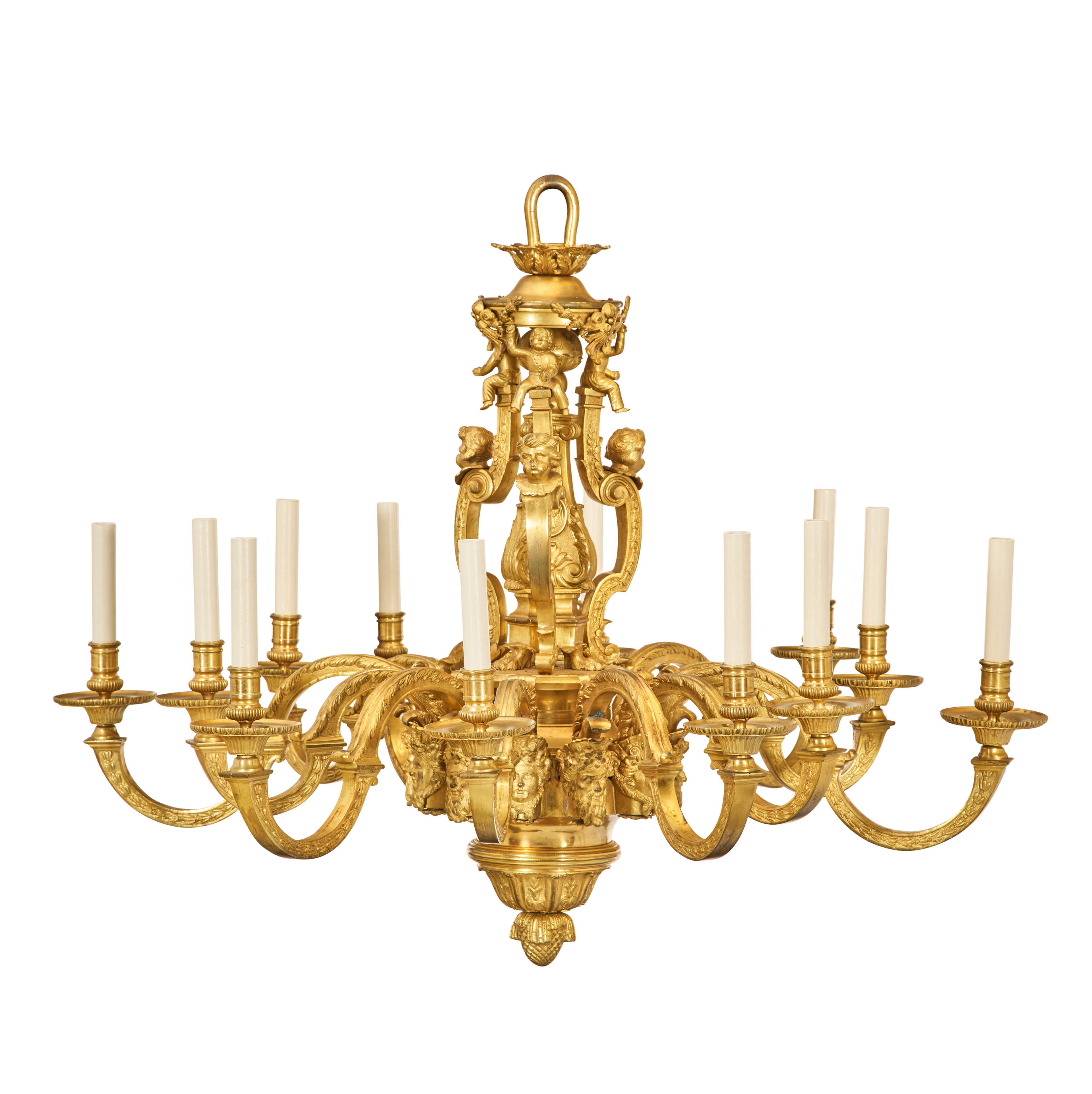 A French Ormolu Twelve-Light Chandelier