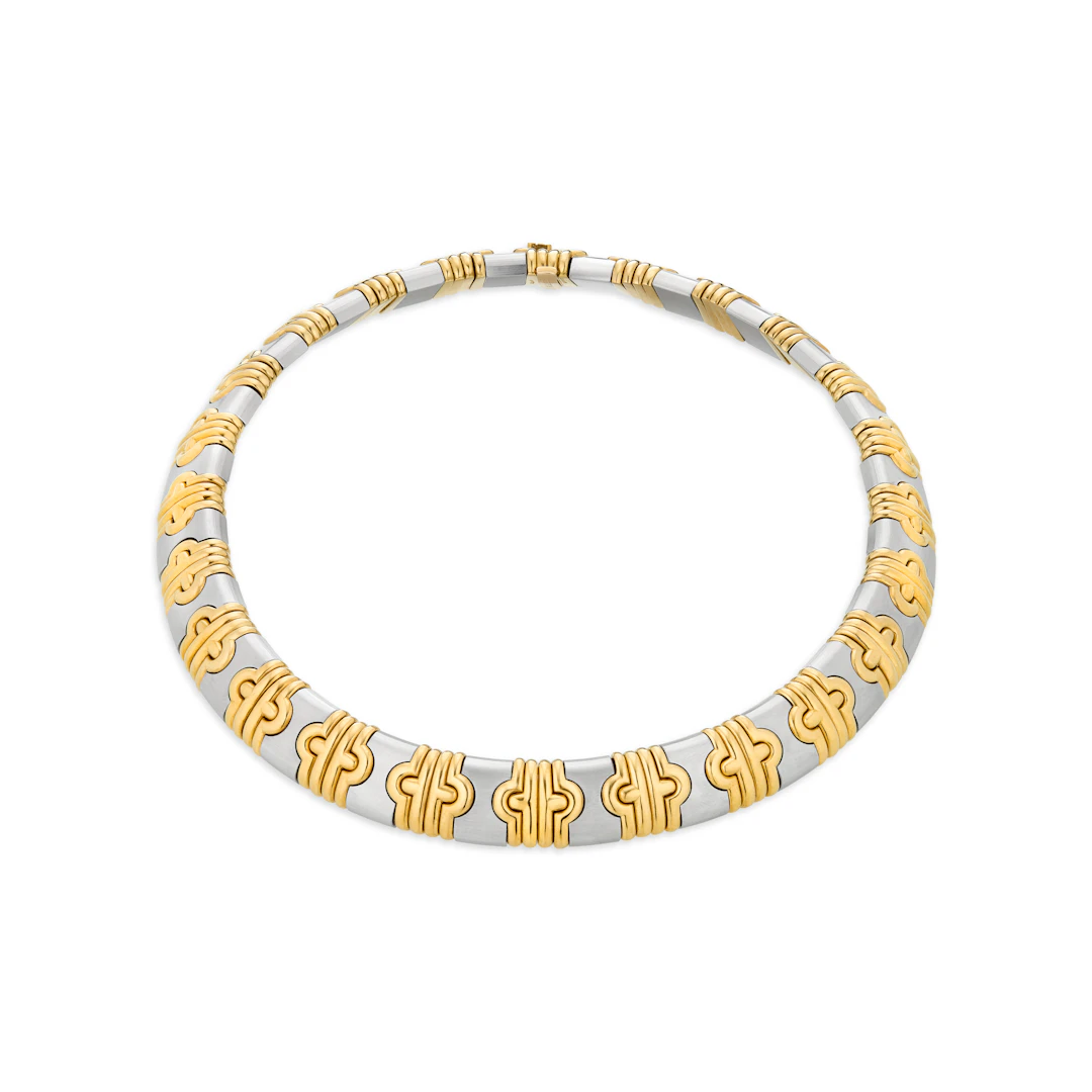 Bulgari Gold and Steel 'Parentesi' Necklace