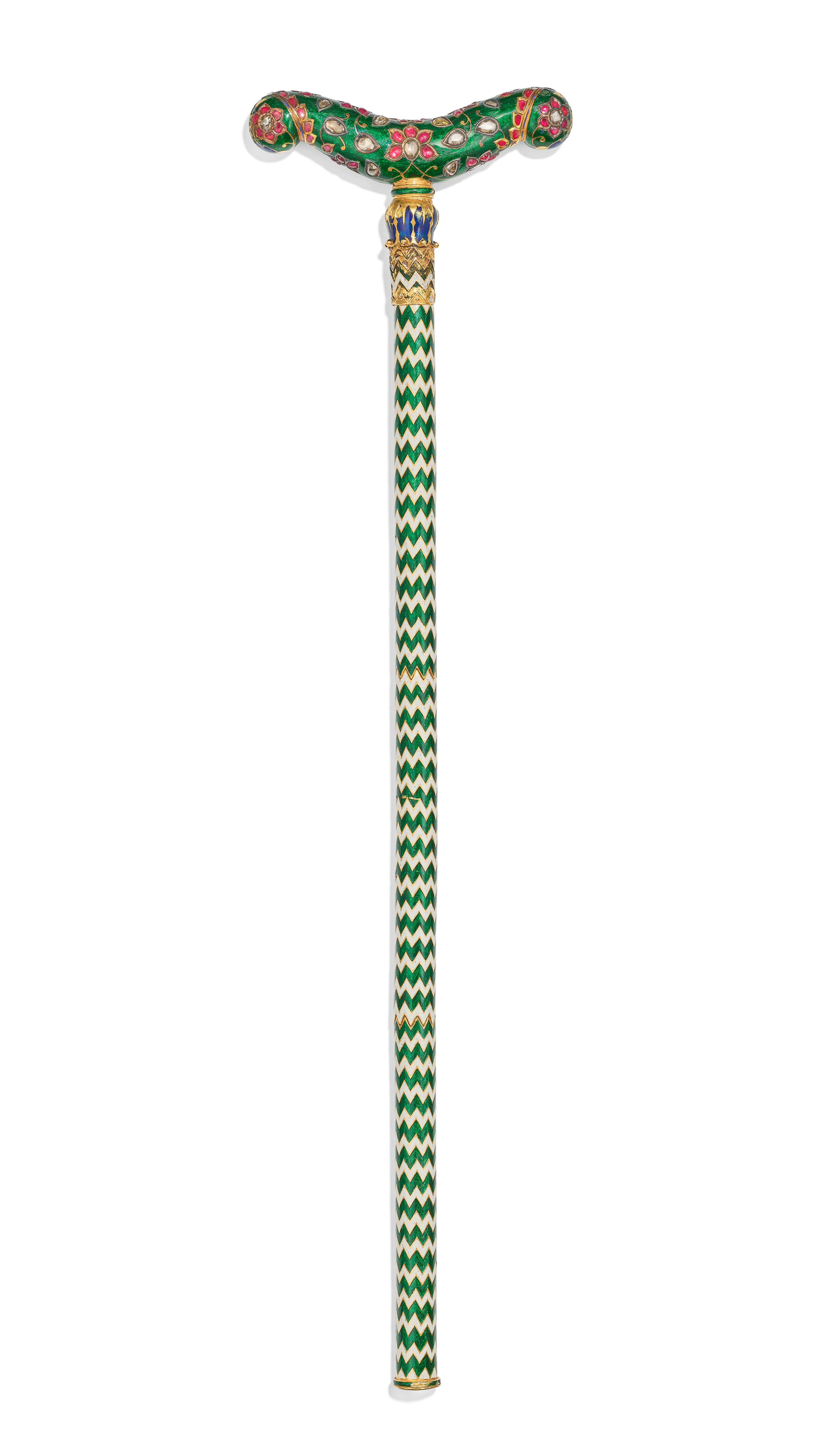 An Enamelled and Gem-Set Elbow Crutch ( Zafar Takiya )