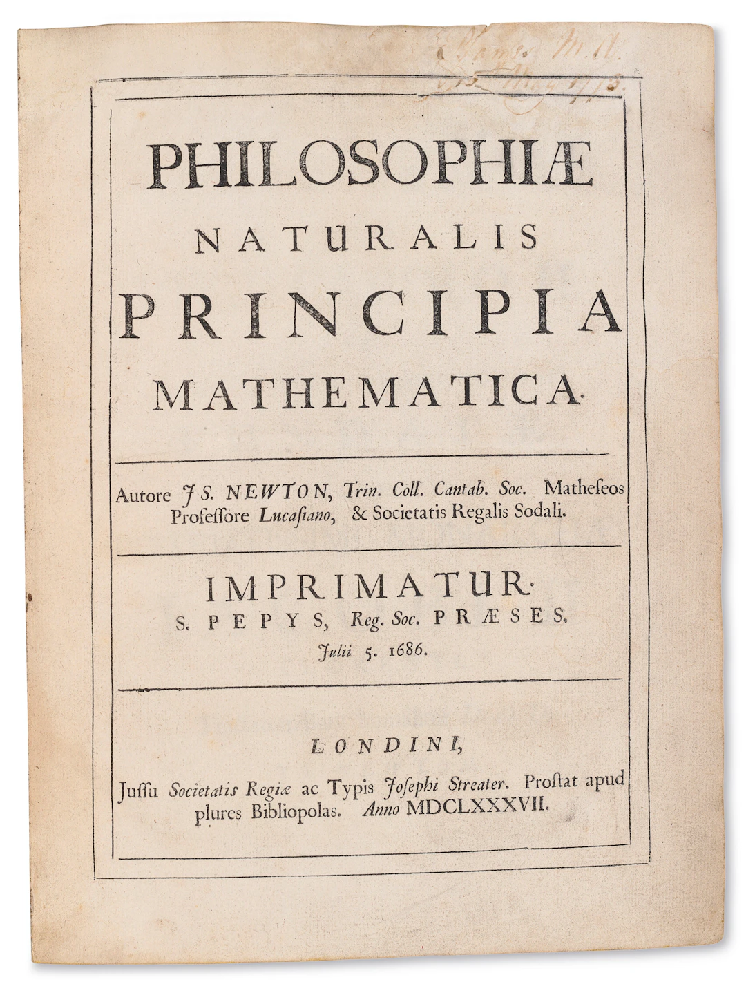 Philosophiae Naturalis Principia Mathematica