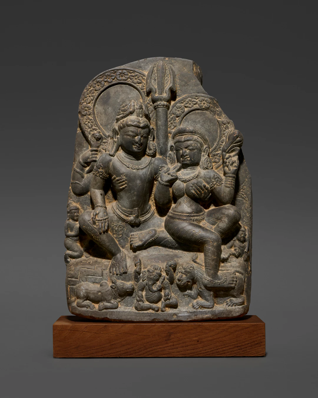 A Blackstone Stele of Uma Maheshvara