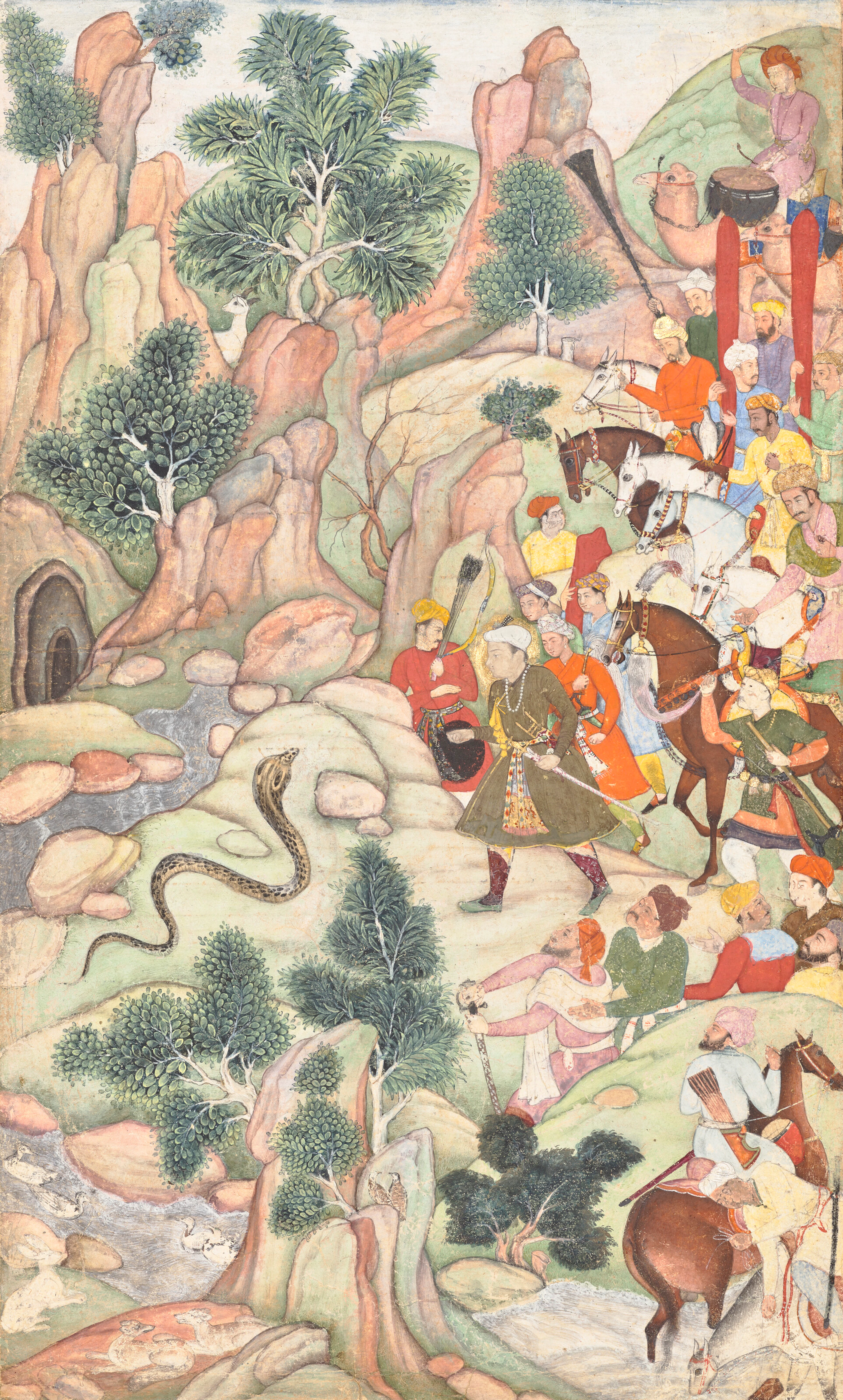 THE EMPEROR AKBAR SUBDUES A COBRA