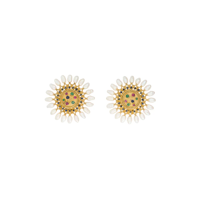 Ilias Lalaounis Pair of Multi-Gem Earrings