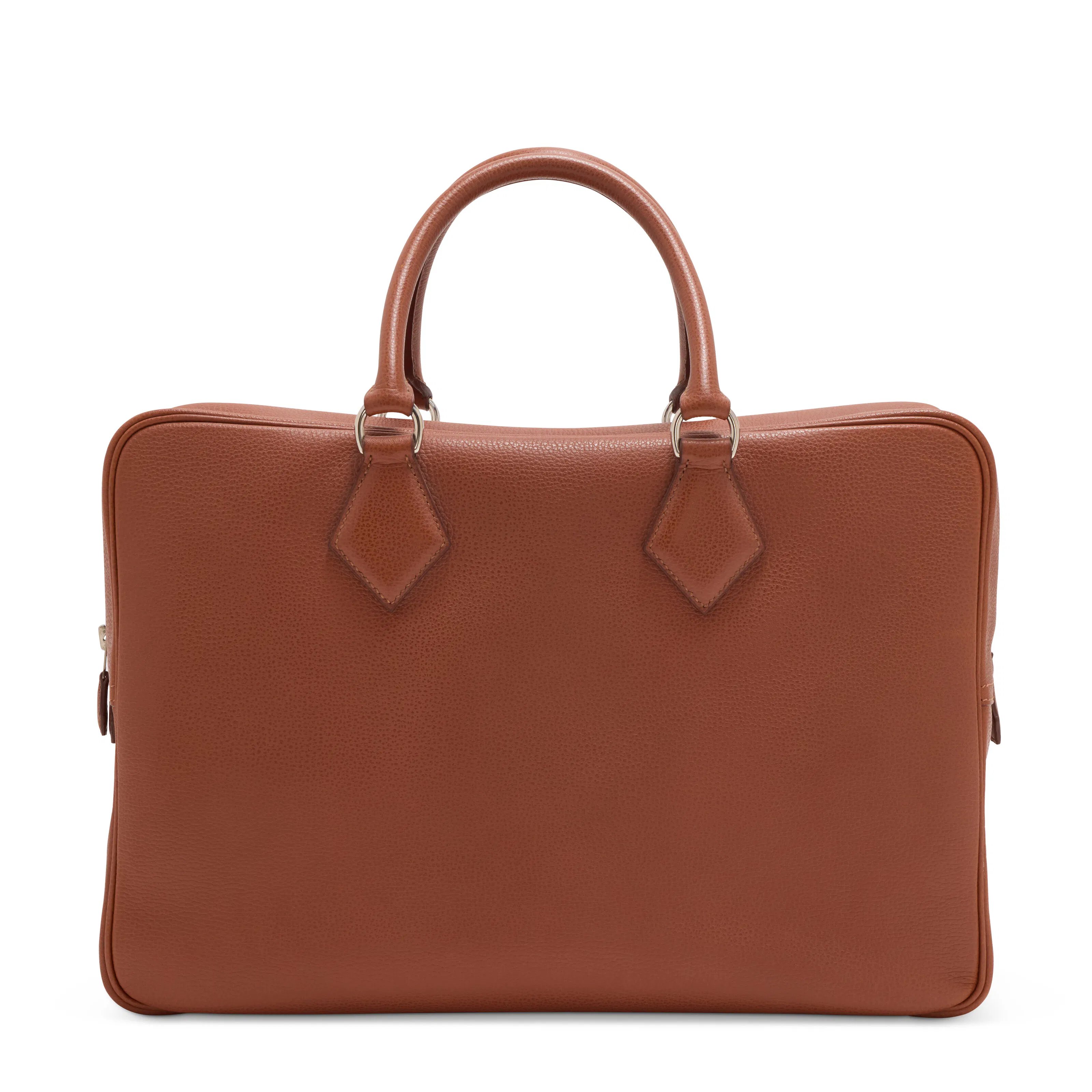A Noisette Vache Liégée Leather Plume Fourre-Tout 40 with Palladium Hardware