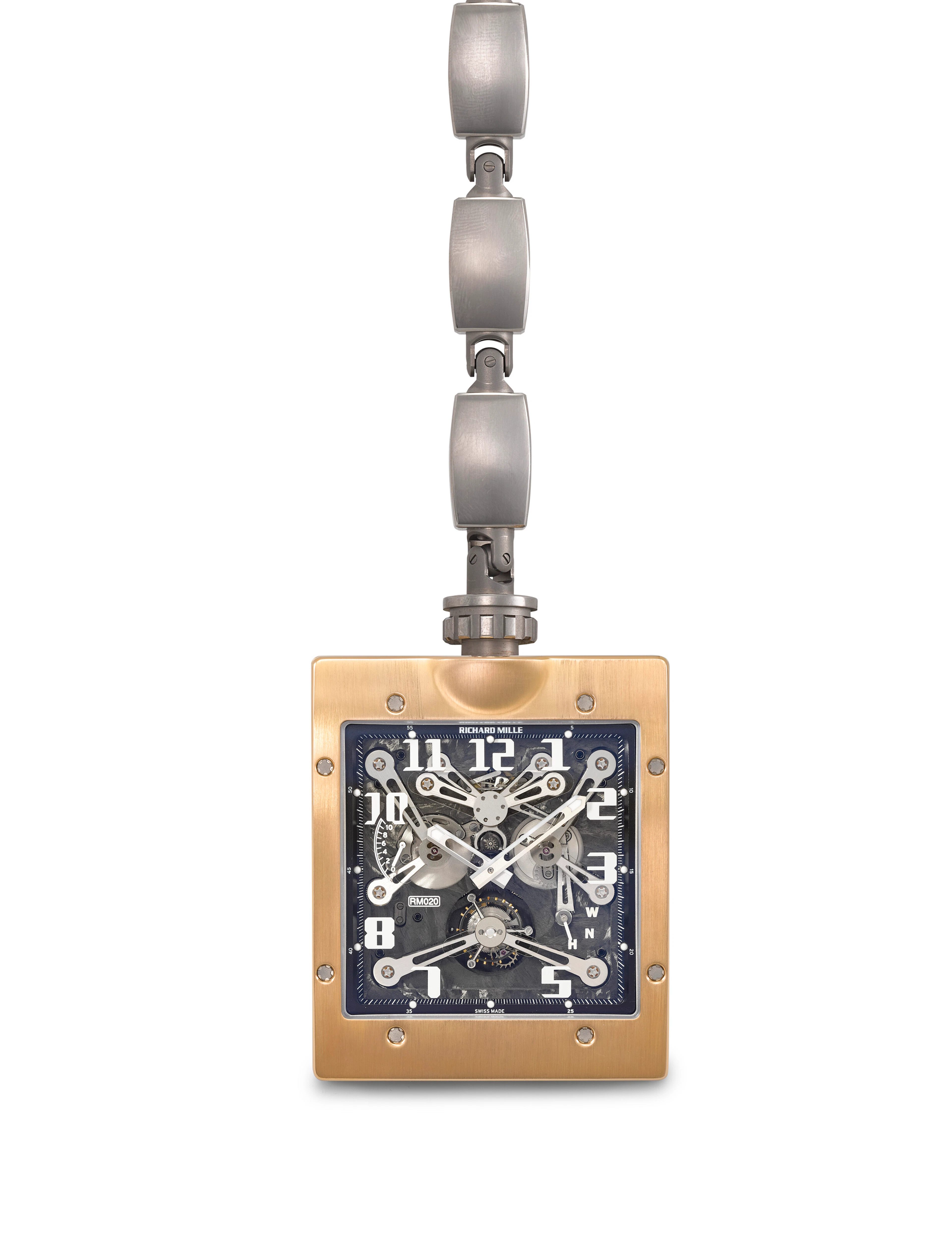 RICHARD MILLE. AN EXTREMELY RARE AND IMPRESSIVE 18K PINK GOLD AND