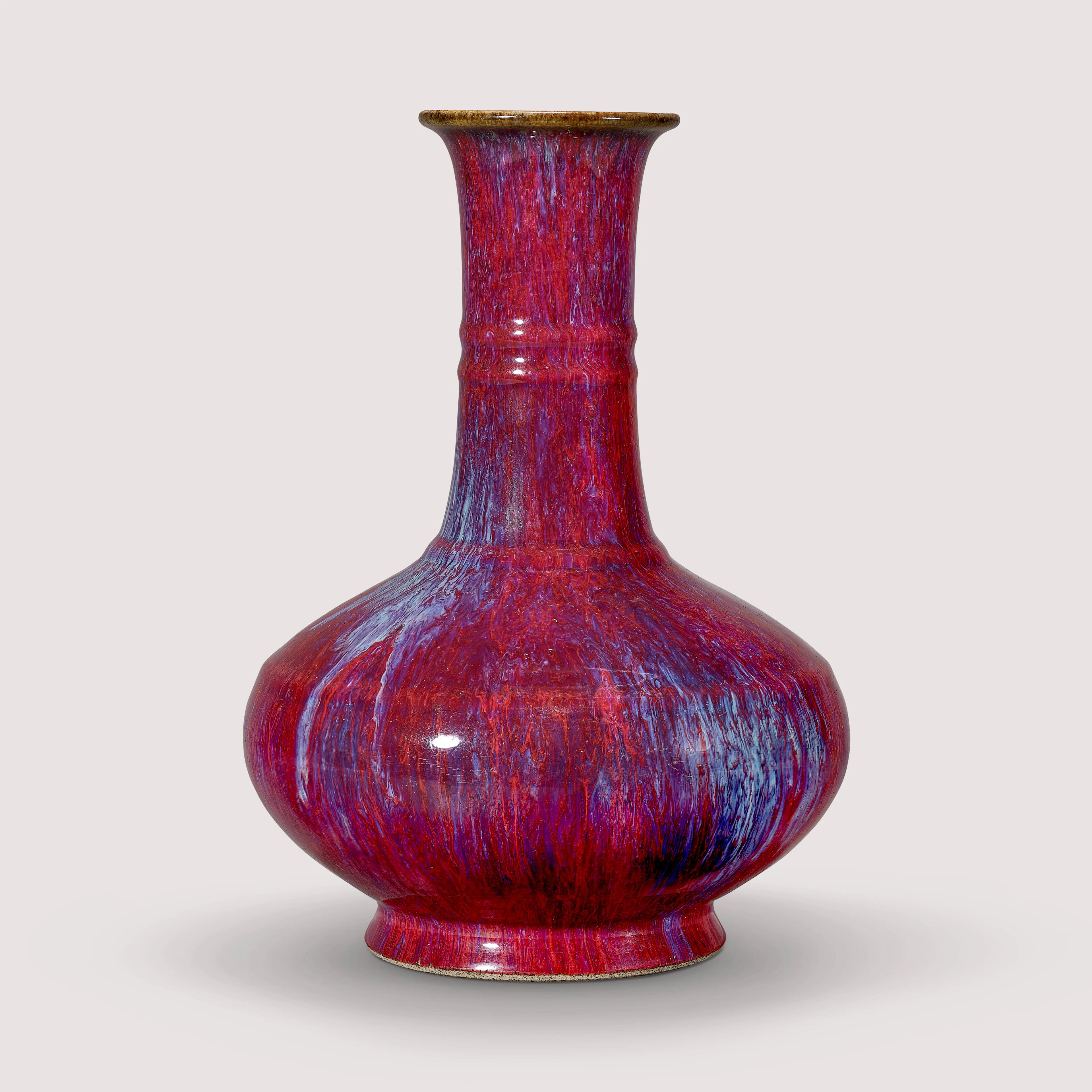 A Fine and Superb Flambé -Glazed Bottle Vase