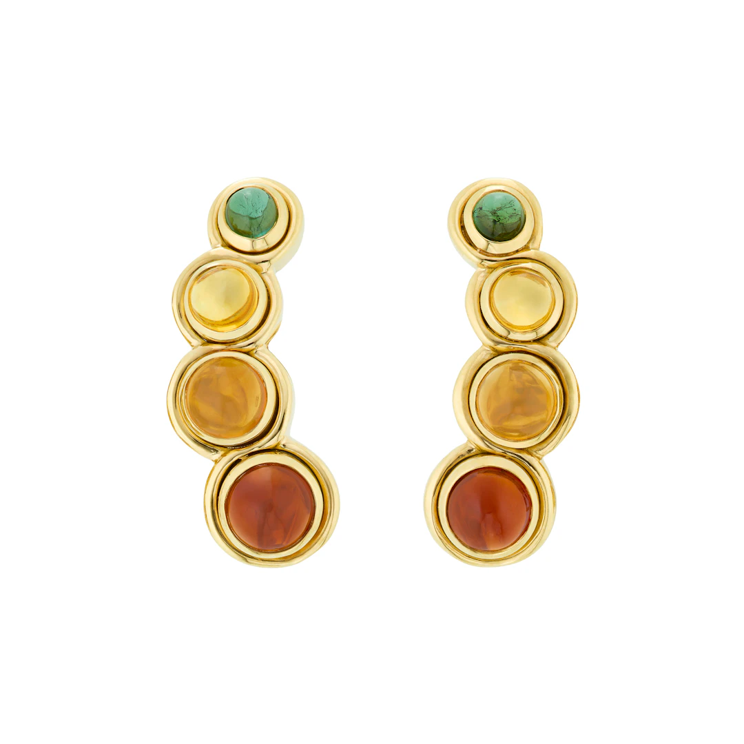 Bulgari Citrine and Tourmaline Earrings
