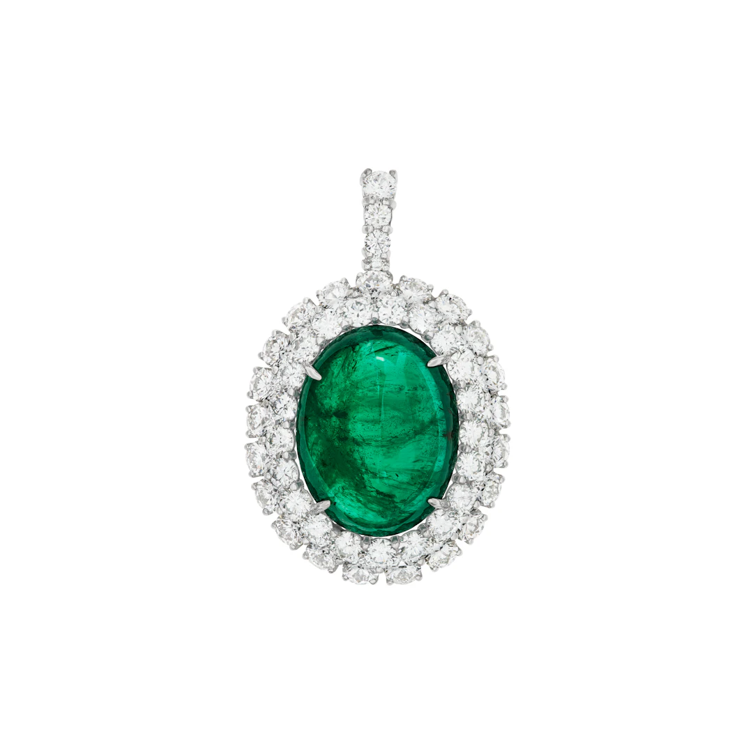 Piranesi Emerald and Diamond Pendant