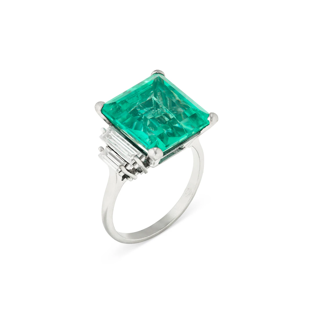 Emerald and Diamond Ring