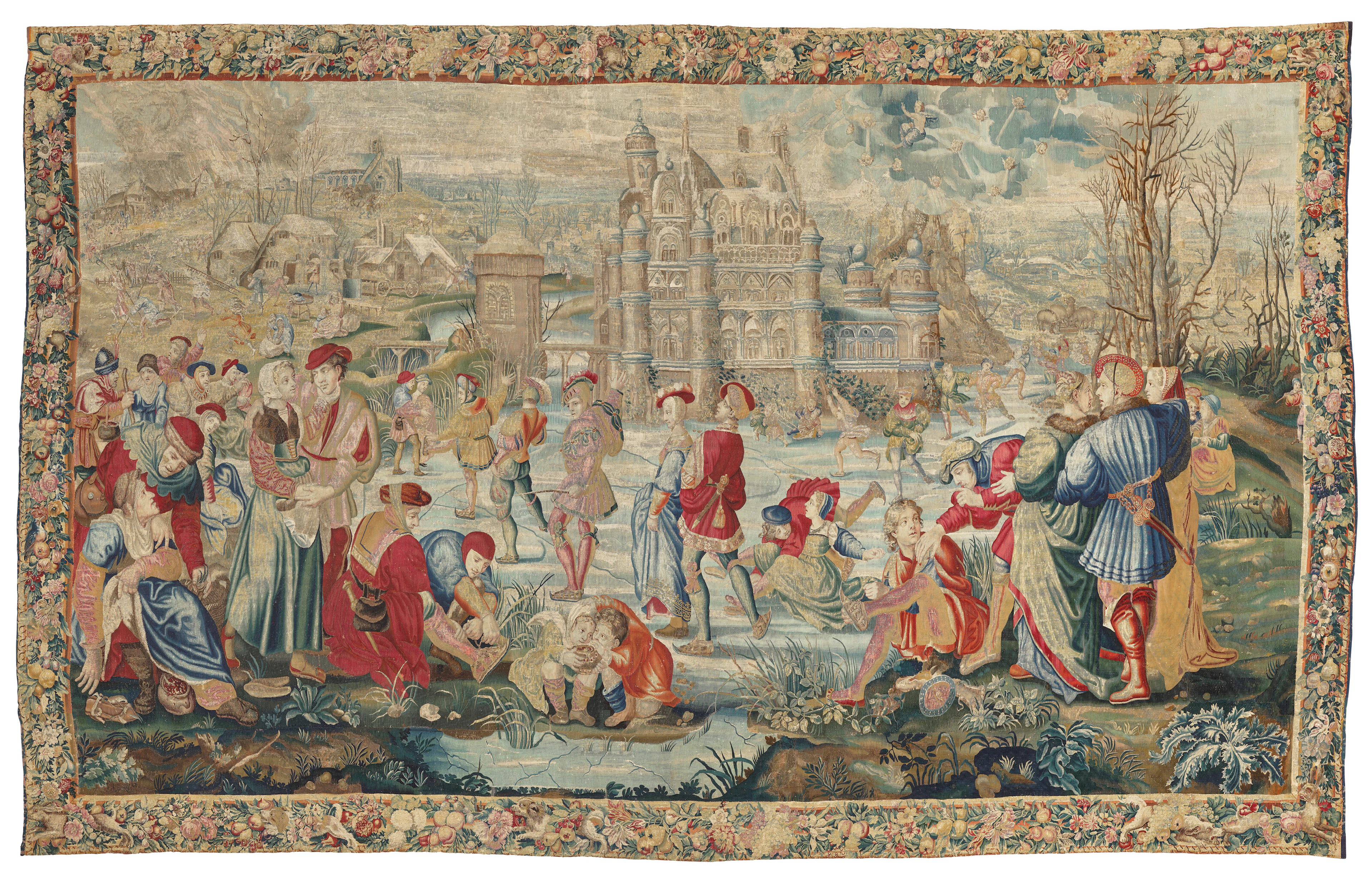 A Flemish Allegorical Tapestry from 'The Seasons of Lucas' Series