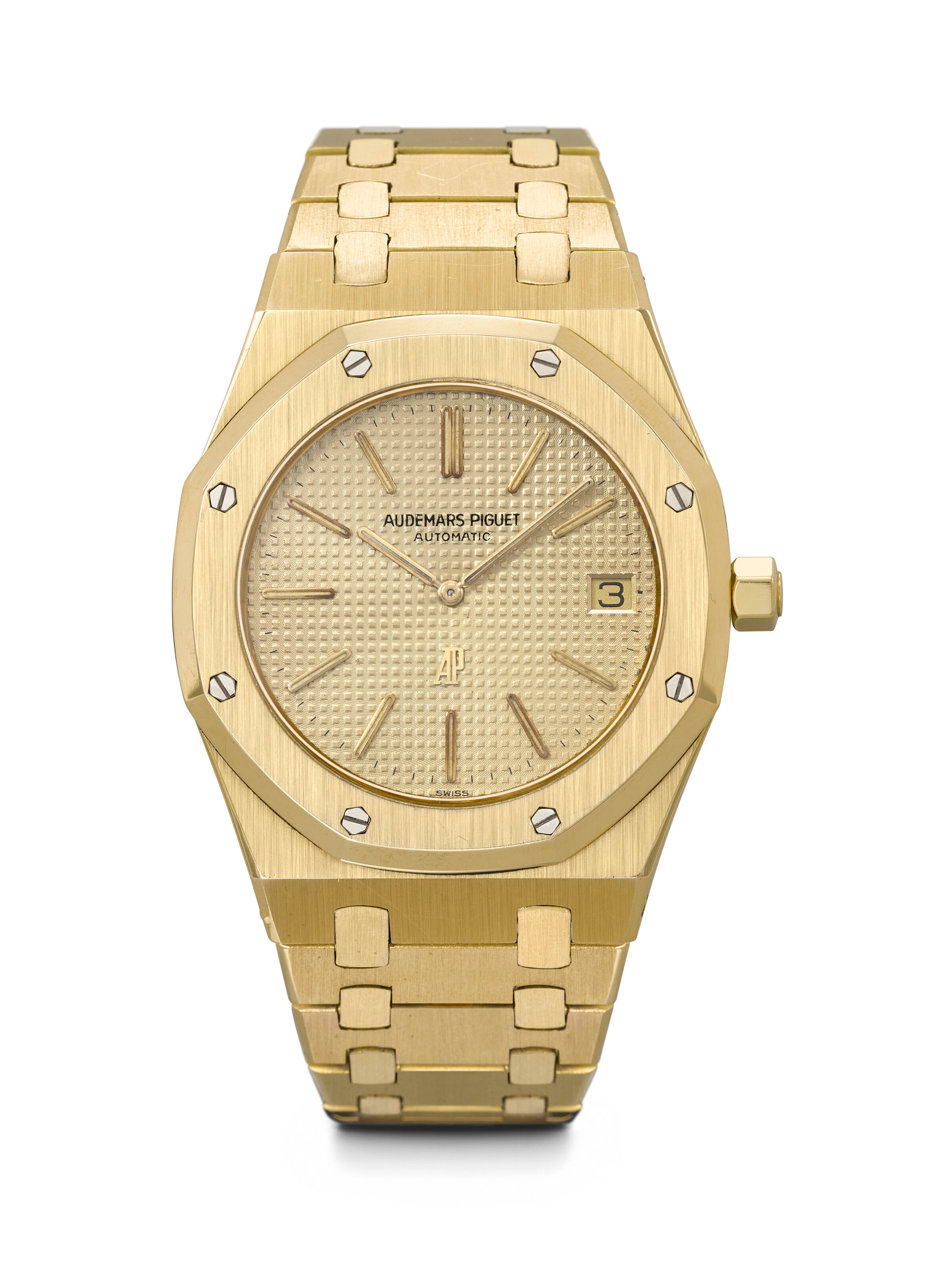 AUDEMARS PIGUET. AN ICONIC AND HIGHLY ATTRACTIVE 18K GOLD AUTOMATIC