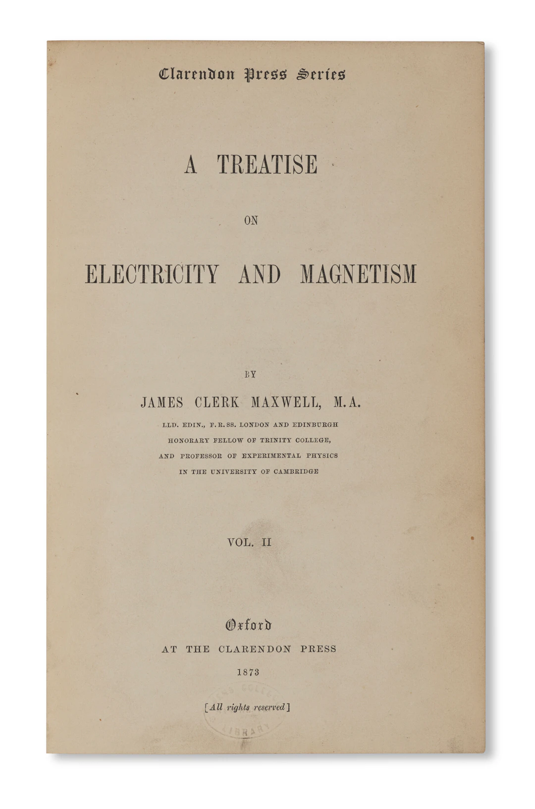 A Treatise on Electricity and Magnetism