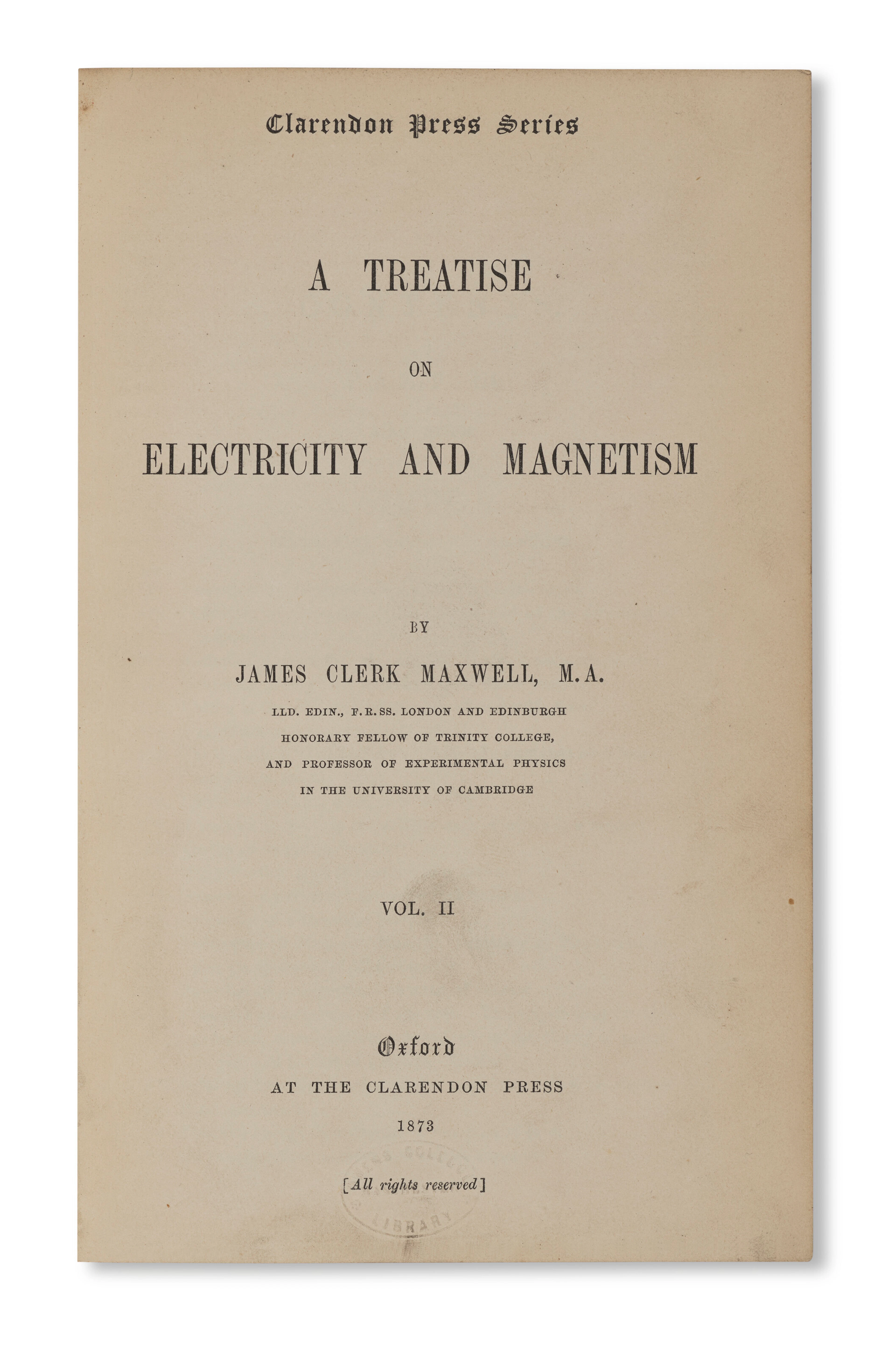 A Treatise on Electricity and Magnetism
