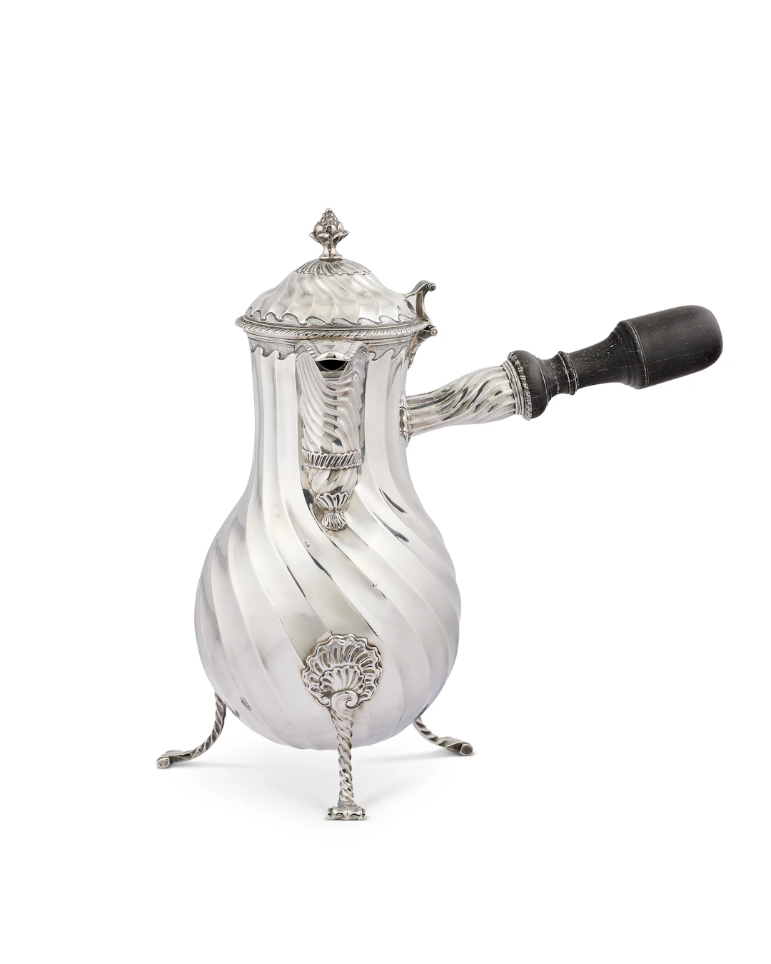Cafetière En Argent D'époque Louis Xv