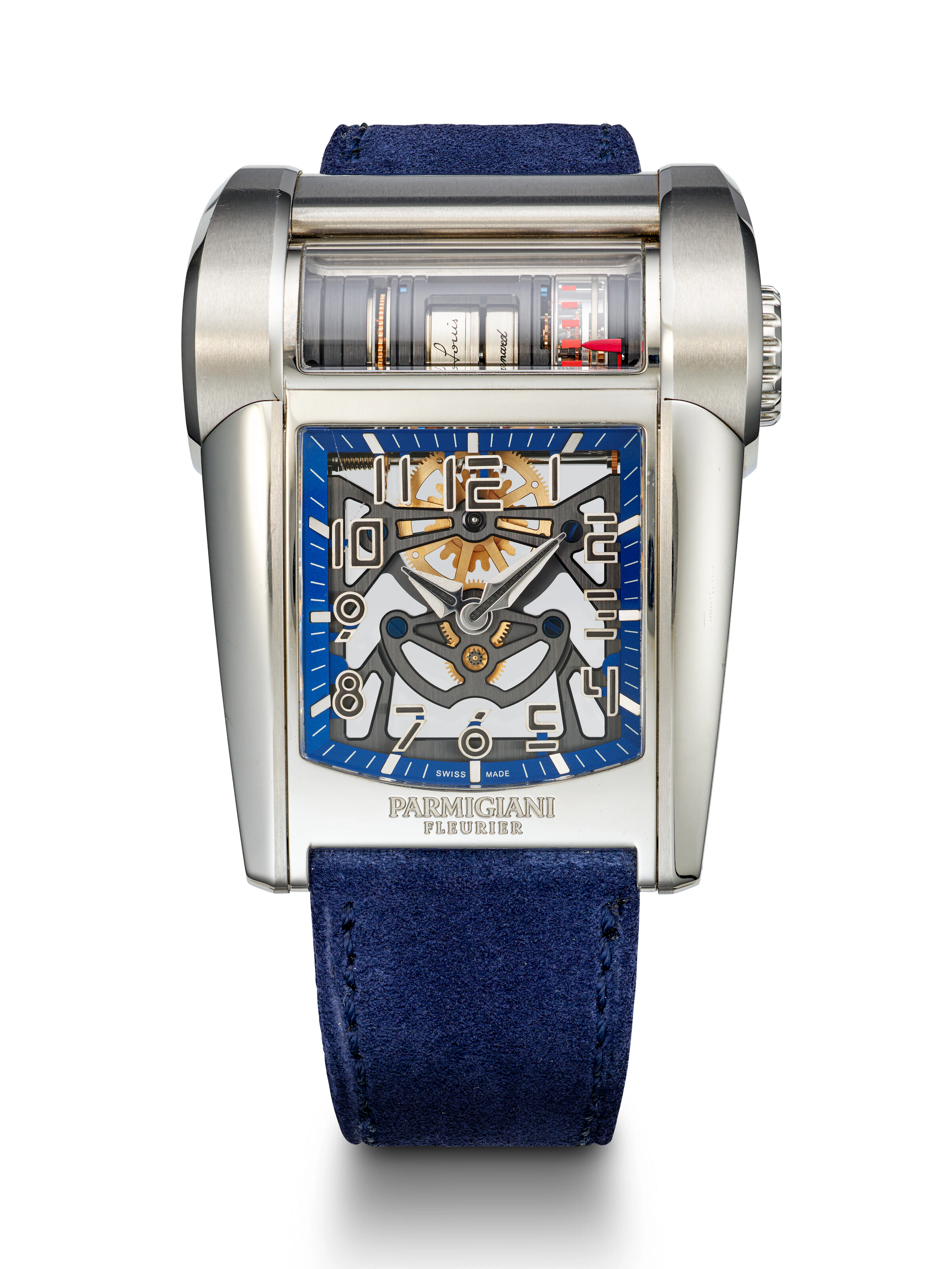 Parmigiani Fleurier, Unique Stainless Steel 'Bugatti Type 390', Ref.