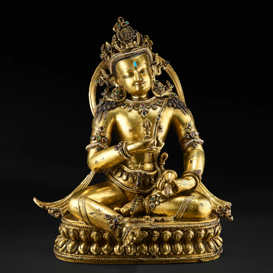 A Gilt Copper Alloy Figure of Vajrasattva
