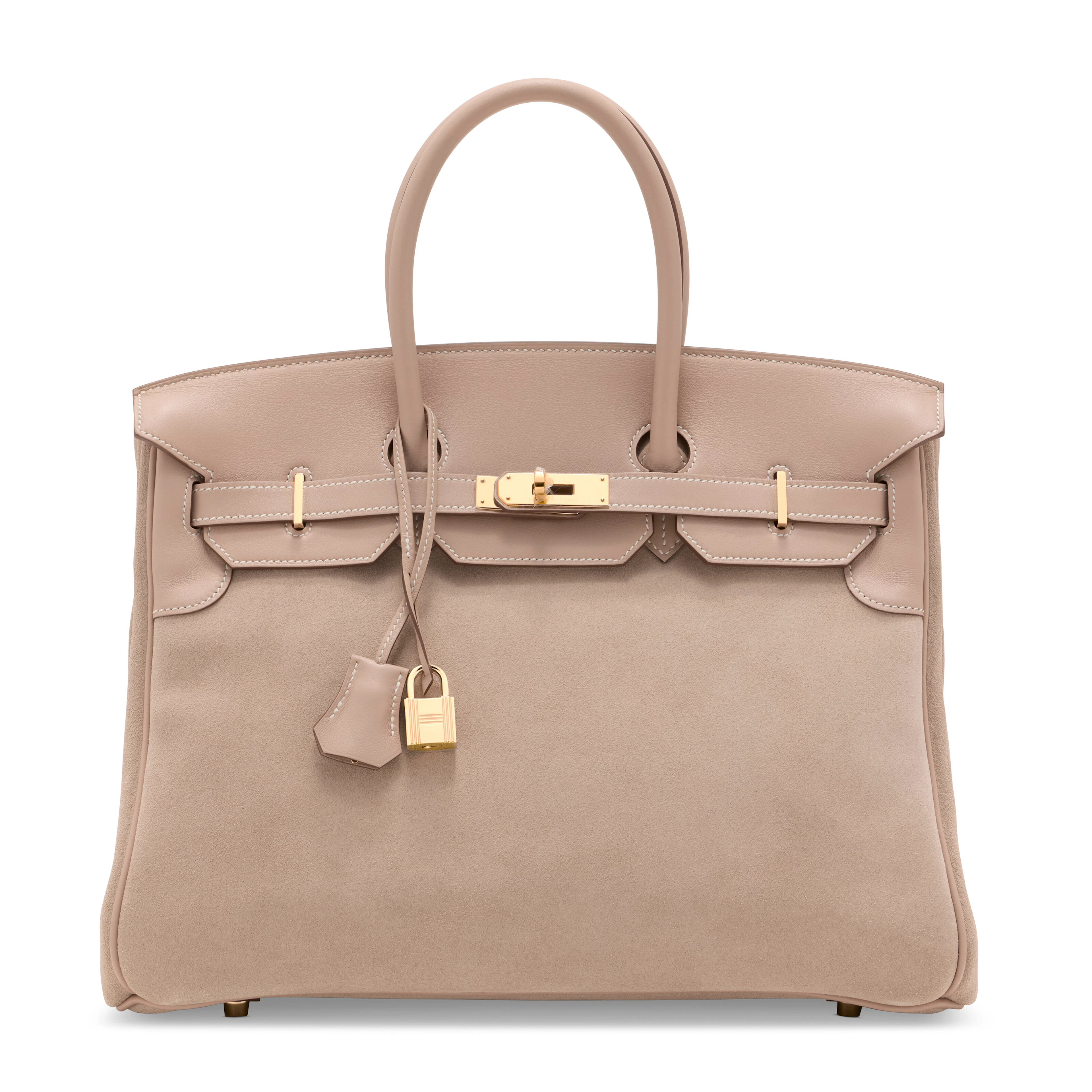 A LIMITED EDITION ARGILE VEAU GRIZZLY & SWIFT LEATHER BIRKIN 35 WITH