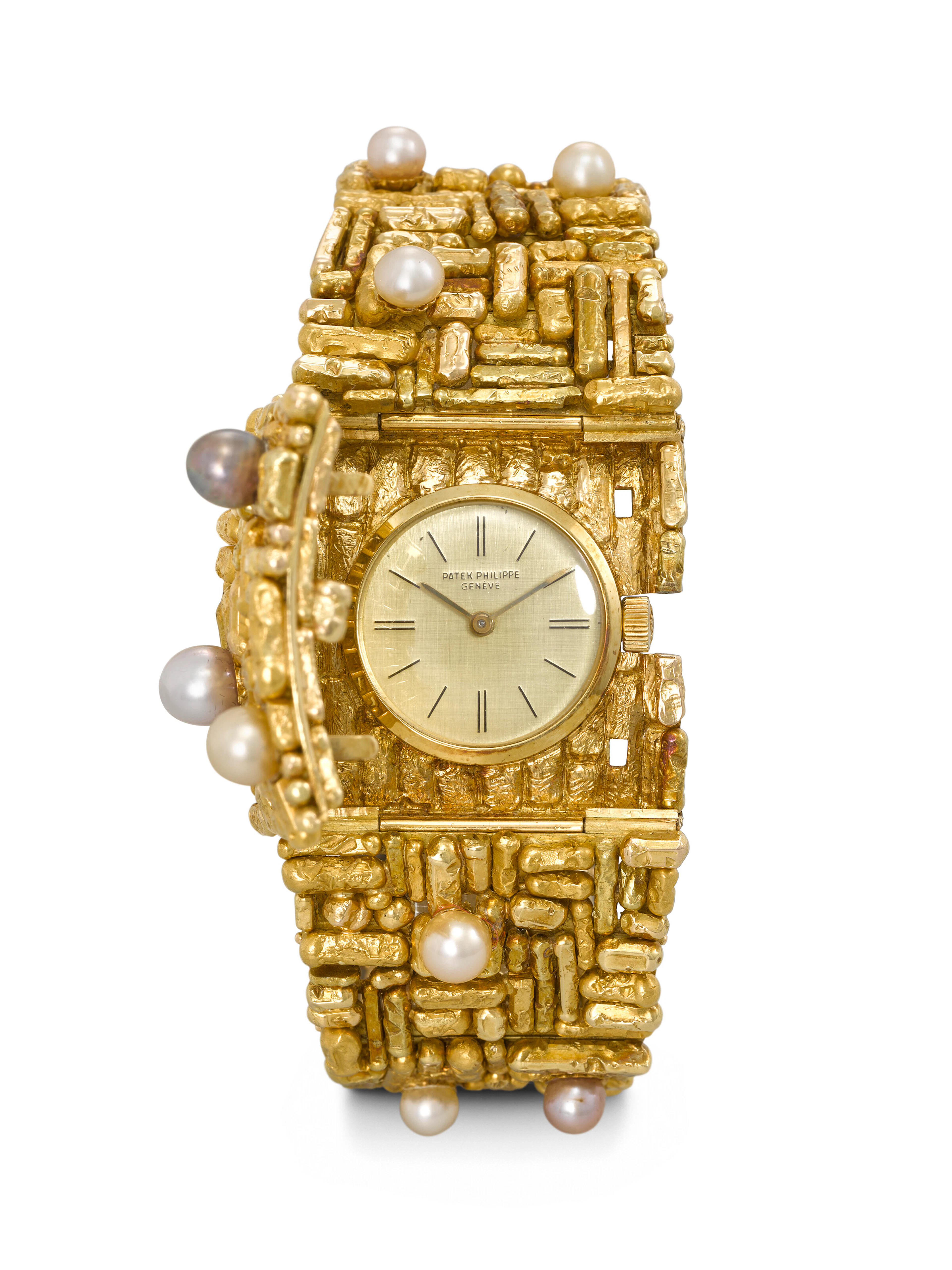 PATEK PHILIPPE. AN IMPRESSIVE, HIGHLY UNUSUAL AND ATTRACTIVE 18K GOLD