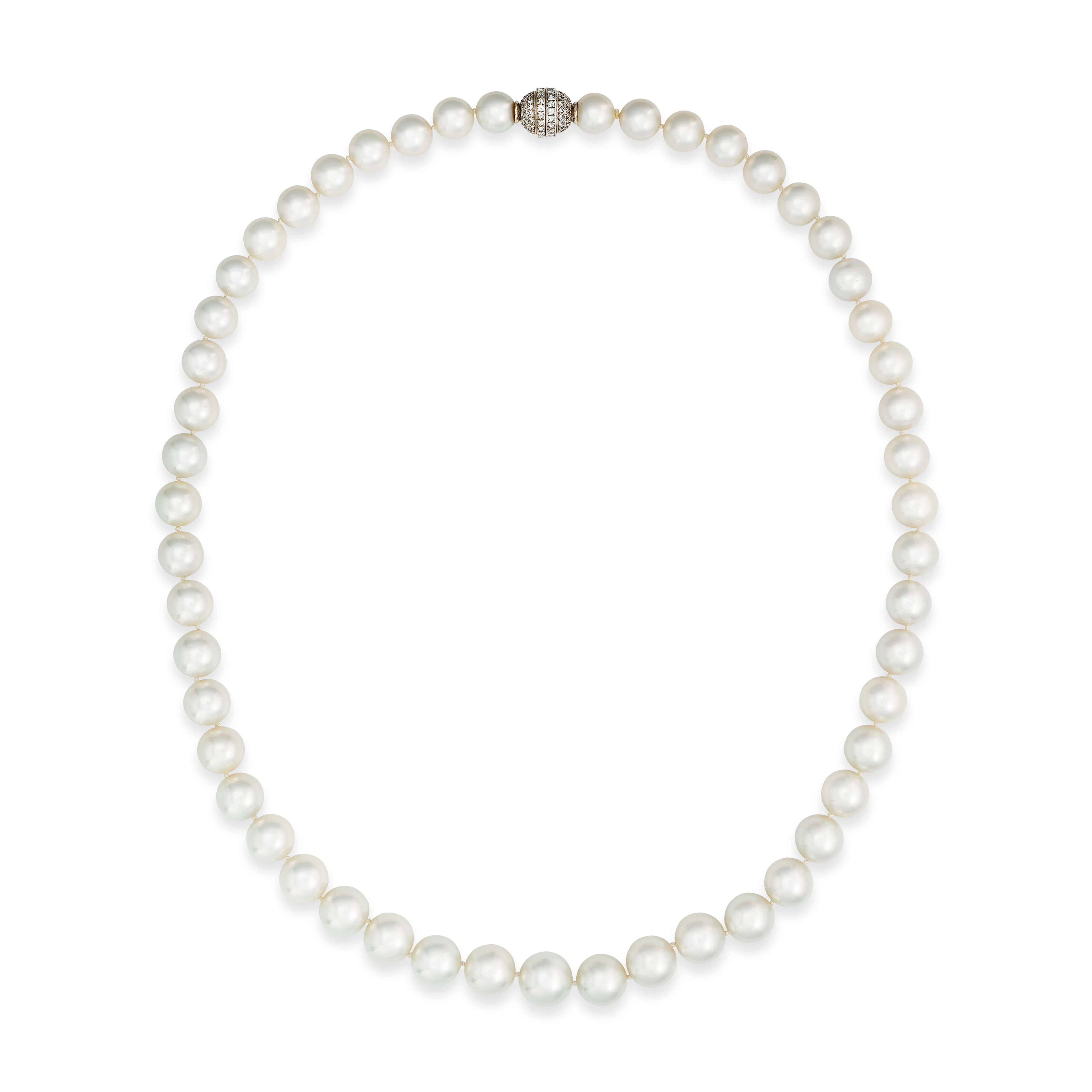 Cultured Pearl and Diamond Necklace