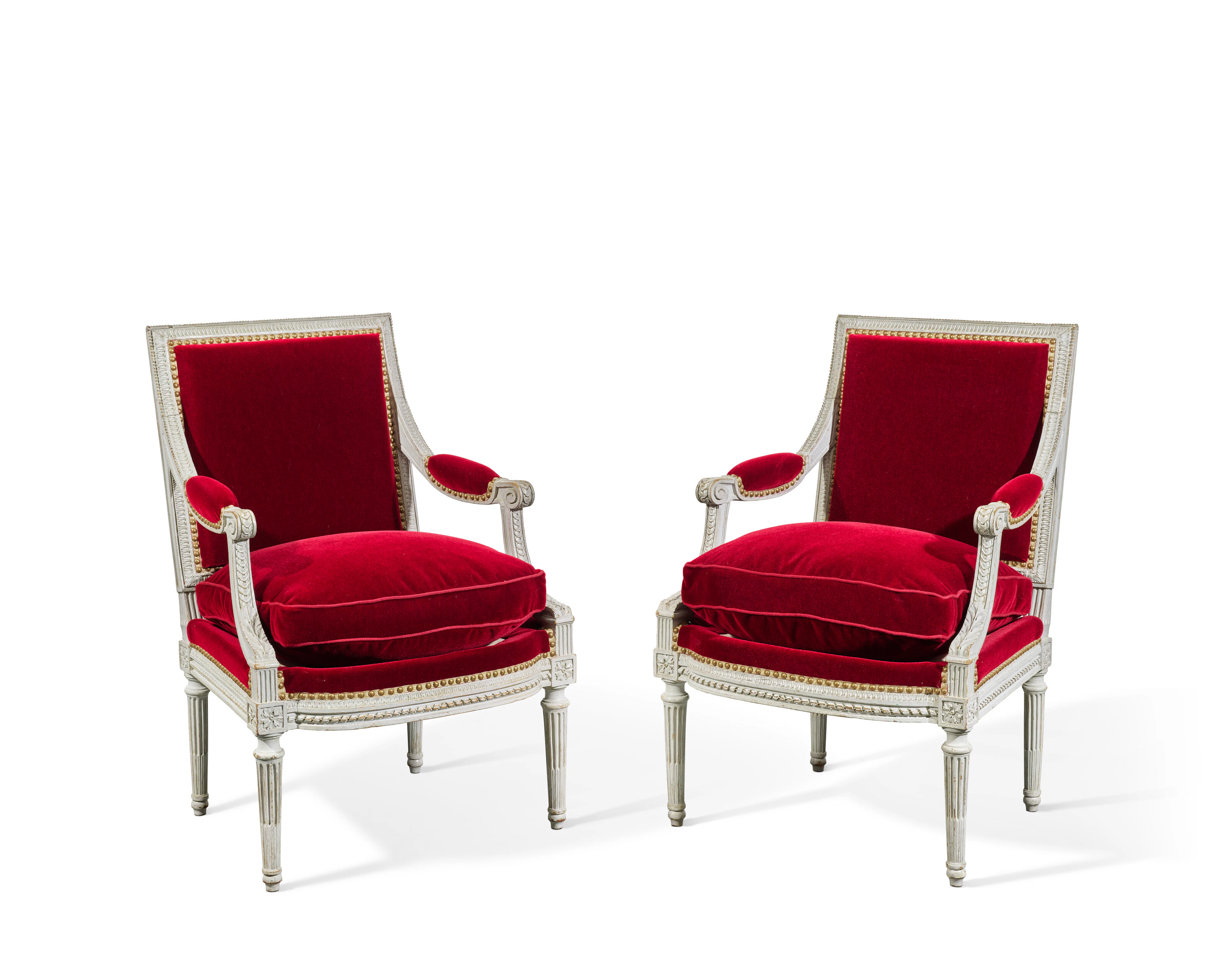 Paire De Fauteuils D'époque Louis Xvi