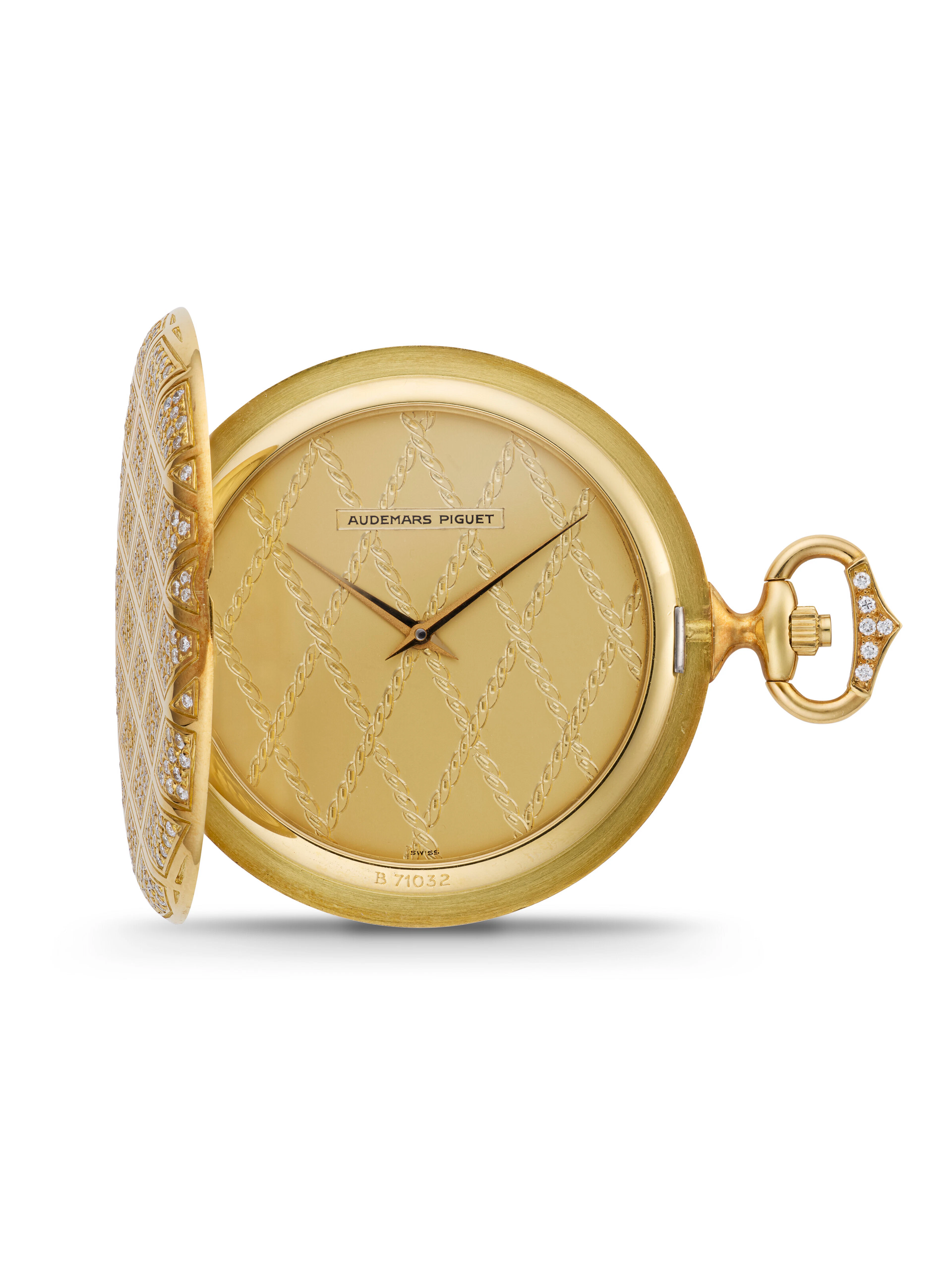 Audemars Piguet, Yellow Gold and Diamond-Set Keyless Lever Watch, Ref. 35713Ba