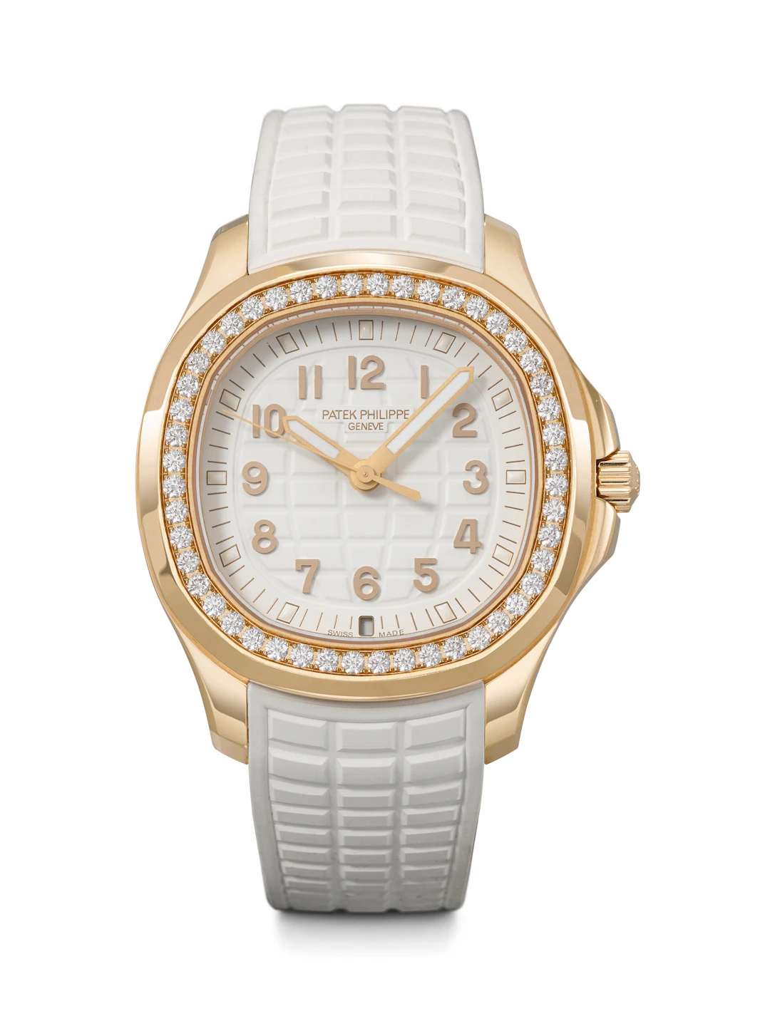 Patek Philippe. An Attractive 18K Pink Gold and Diamond-Set Quartz