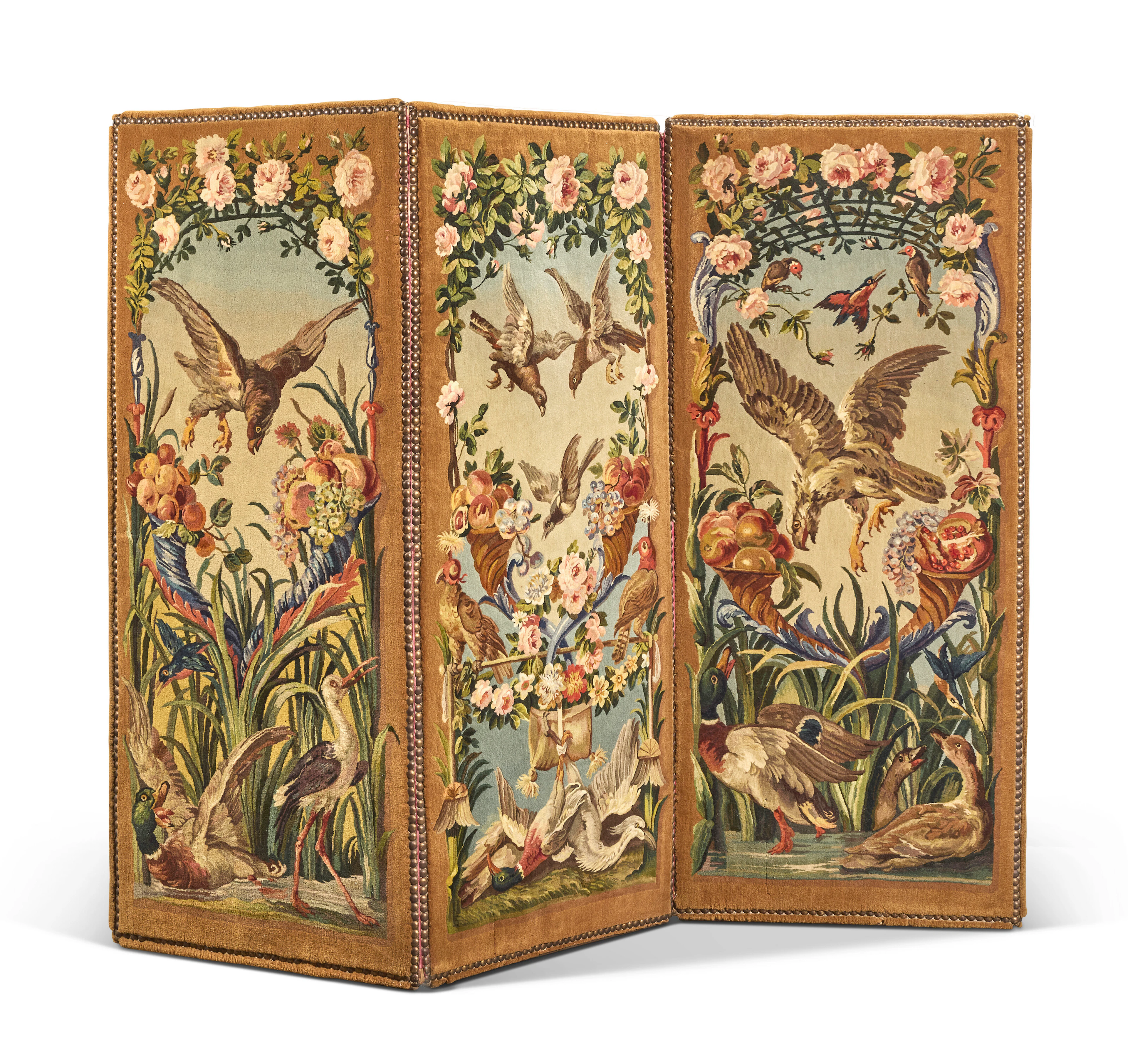 Paravent a Trois Feuilles De Style Louis Xv