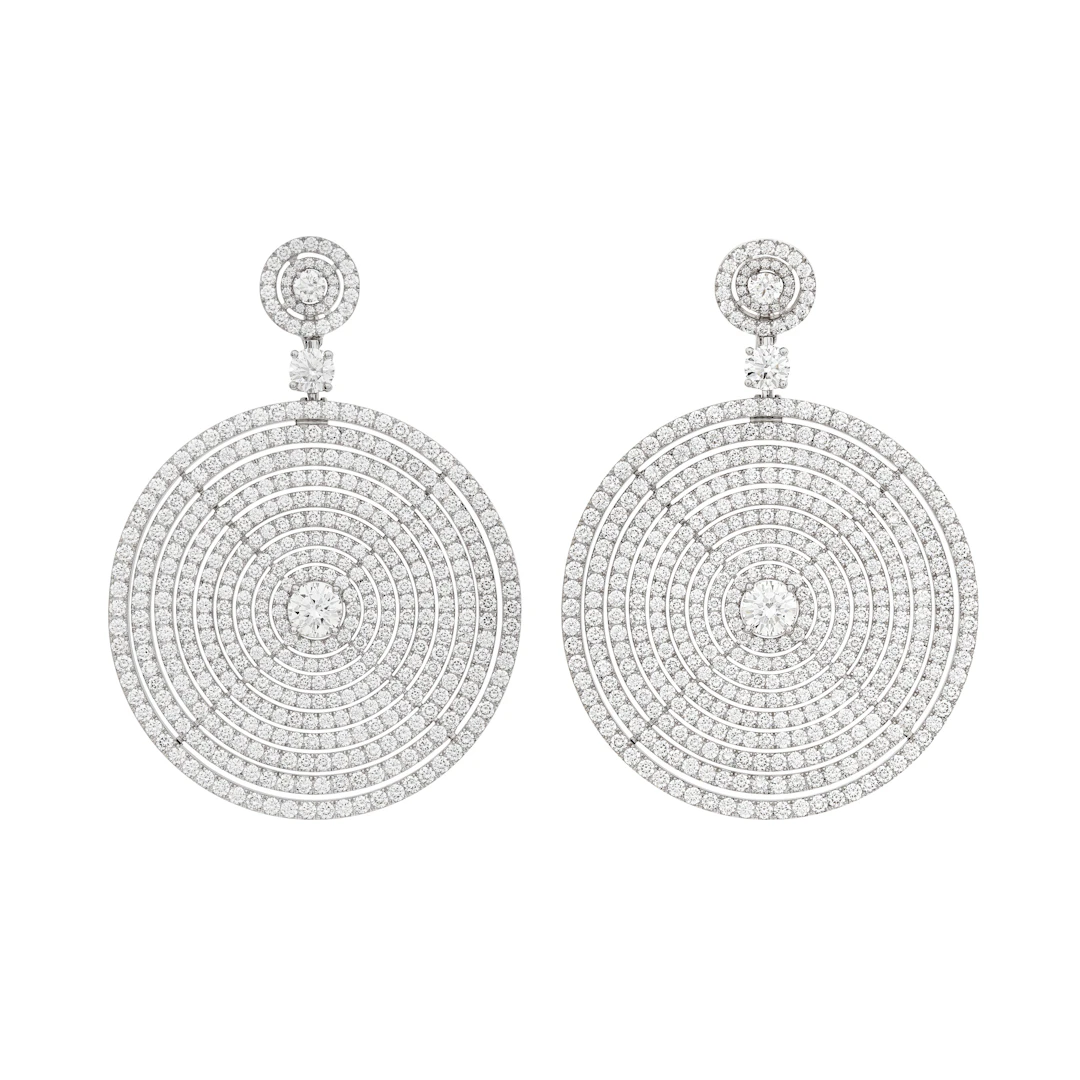 Graff Pair of Diamond 'Concentric Circle' Earrings