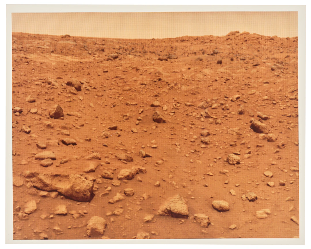The First Color Photograph Taken on the Surface of Mars, the Red Planet