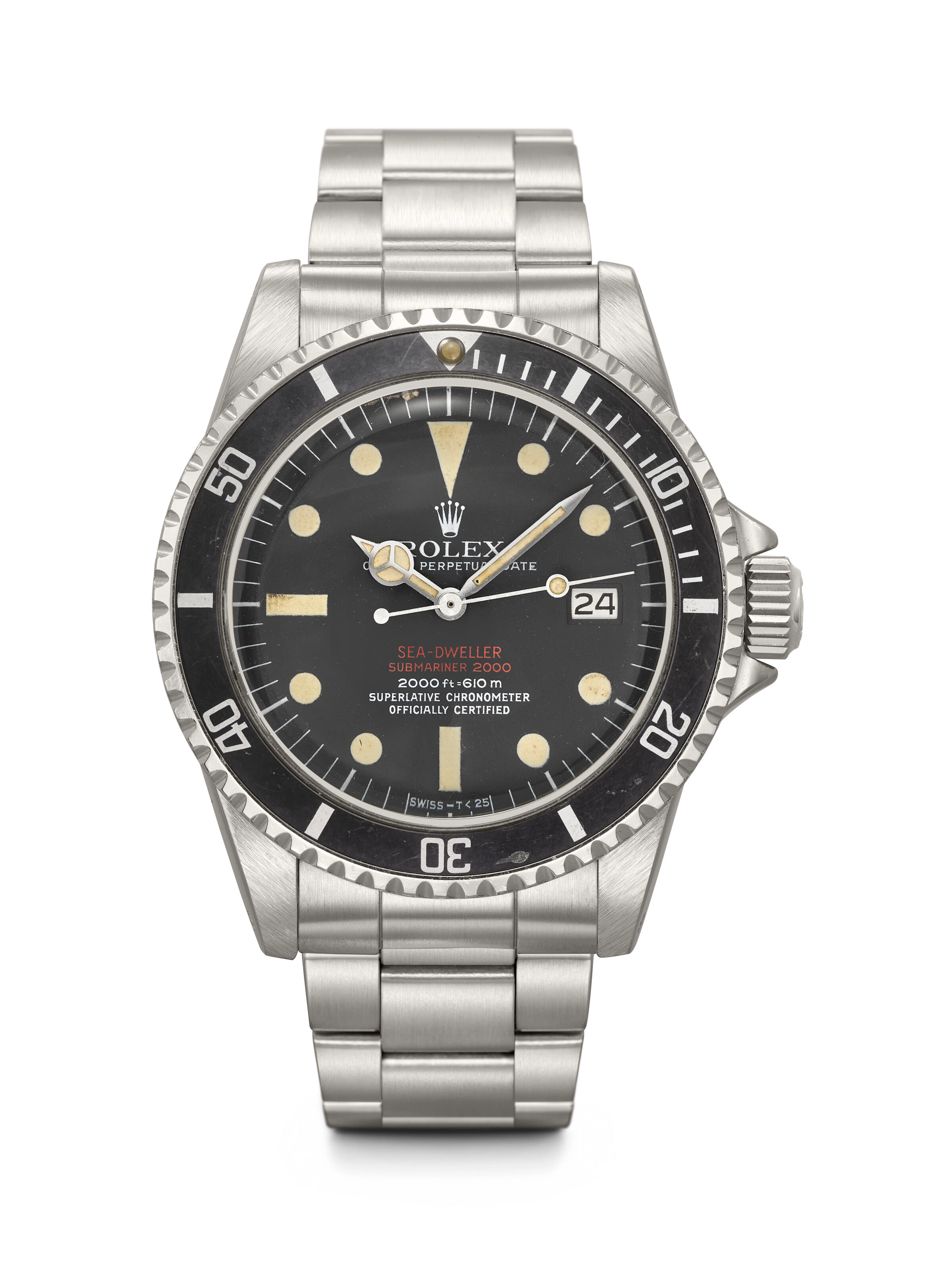 ROLEX. AN ATTRACTIVE STAINLESS STEEL AUTOMATIC WRISTWATCH WITH SWEEP