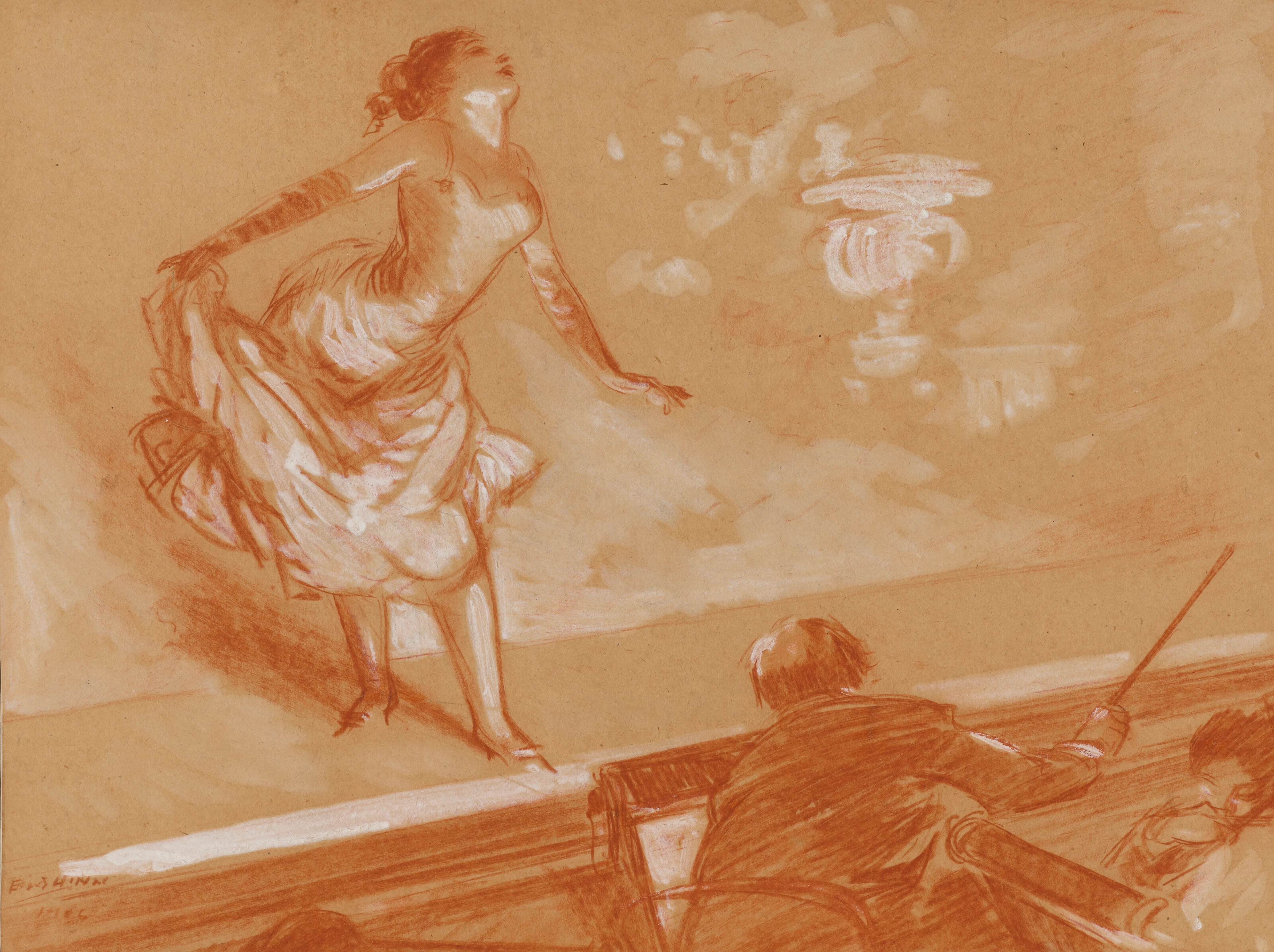 EVERETT SHINN (1876-1953) Girl on Stage