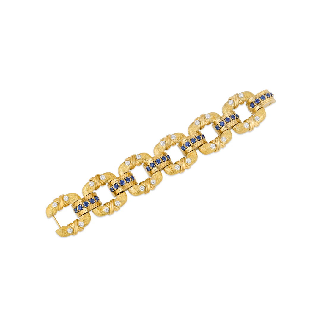 Tiffany & Co., Jean Schlumberger Sapphire and Diamond 'Cooper' Bracelet