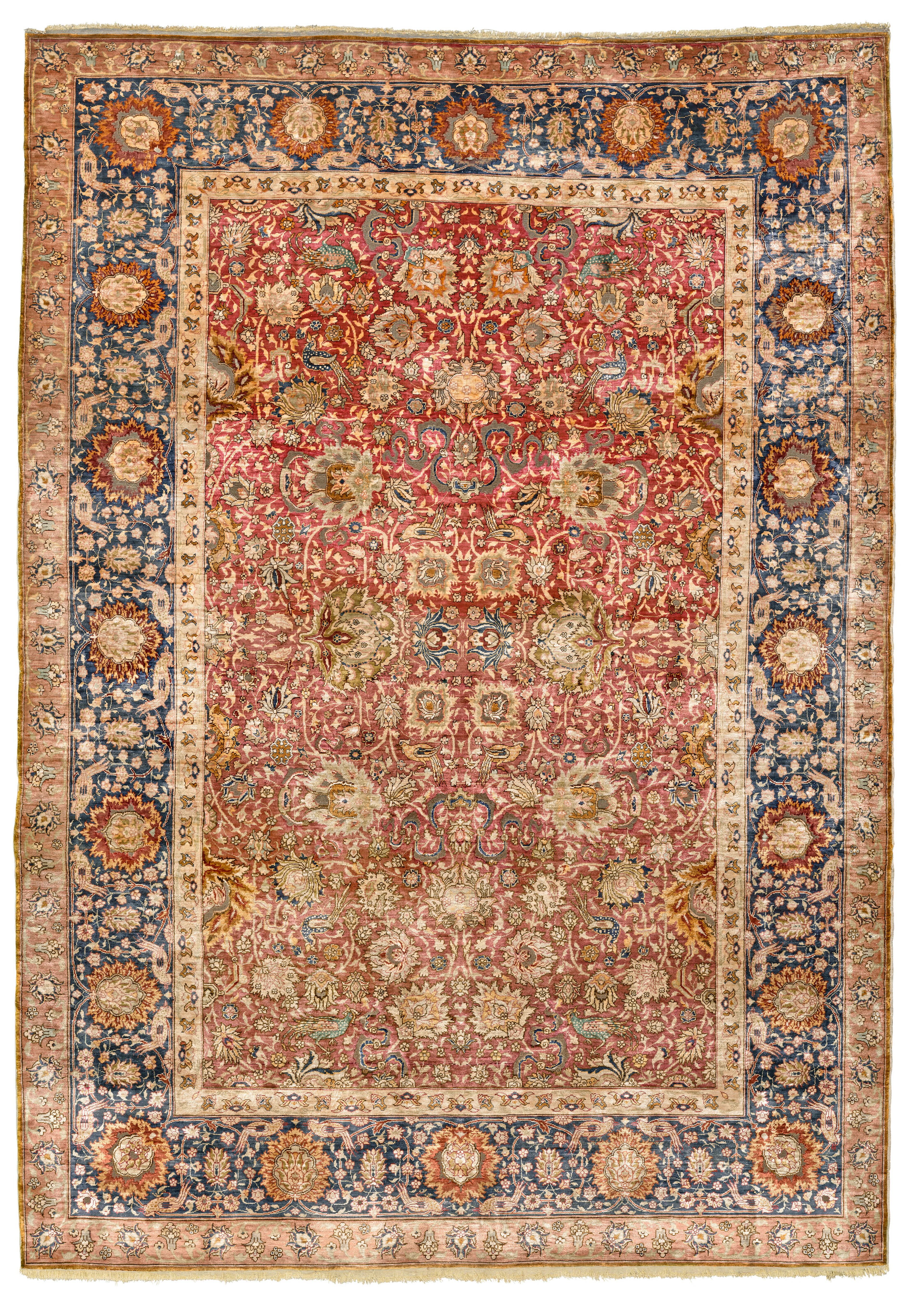 A Silk and Metal-Thread Koum Kapi Rug