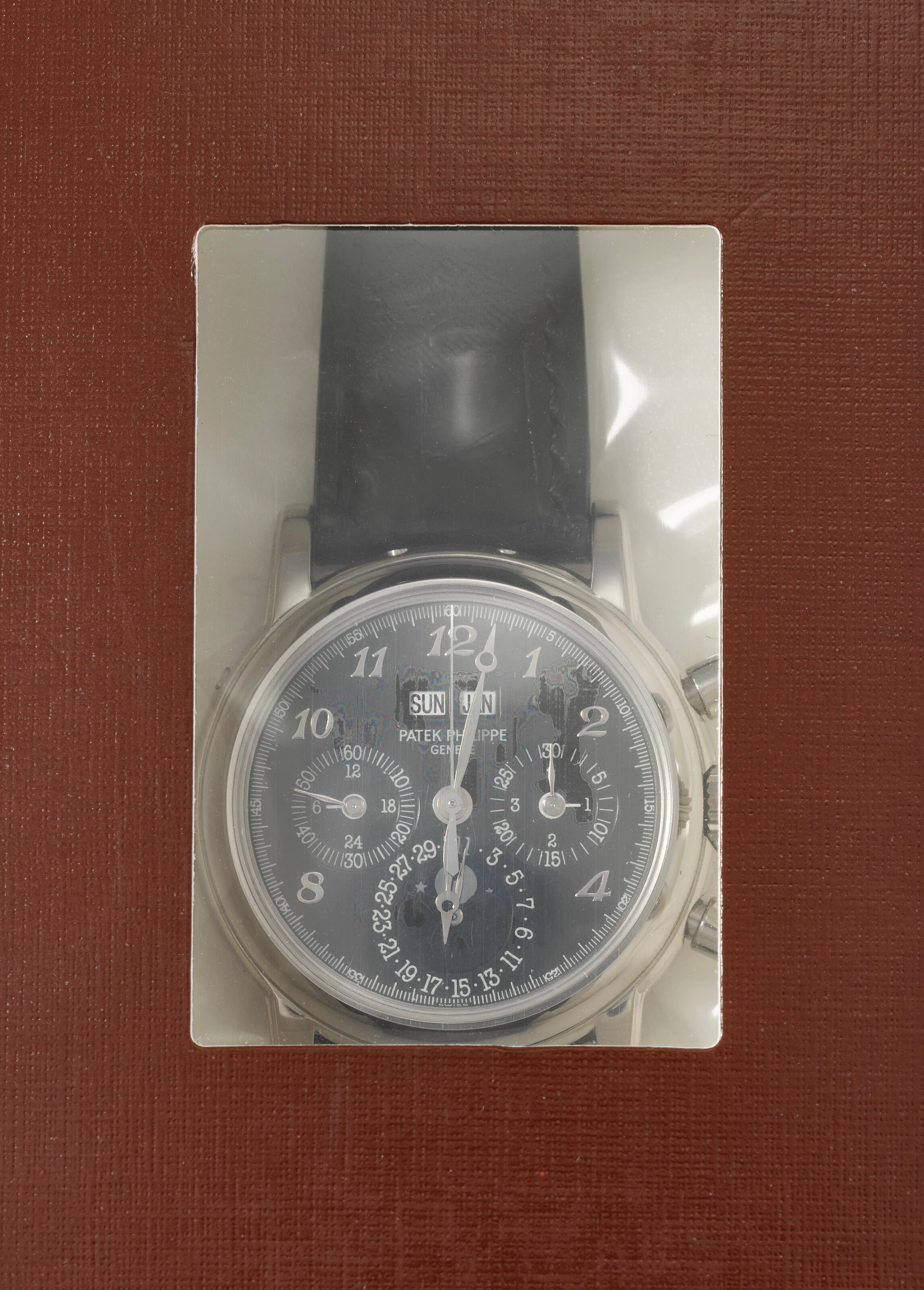PATEK PHILIPPE. AN EXCEEDINGLY RARE AND HIGHLY ATTRACTIVE 18K WHITE