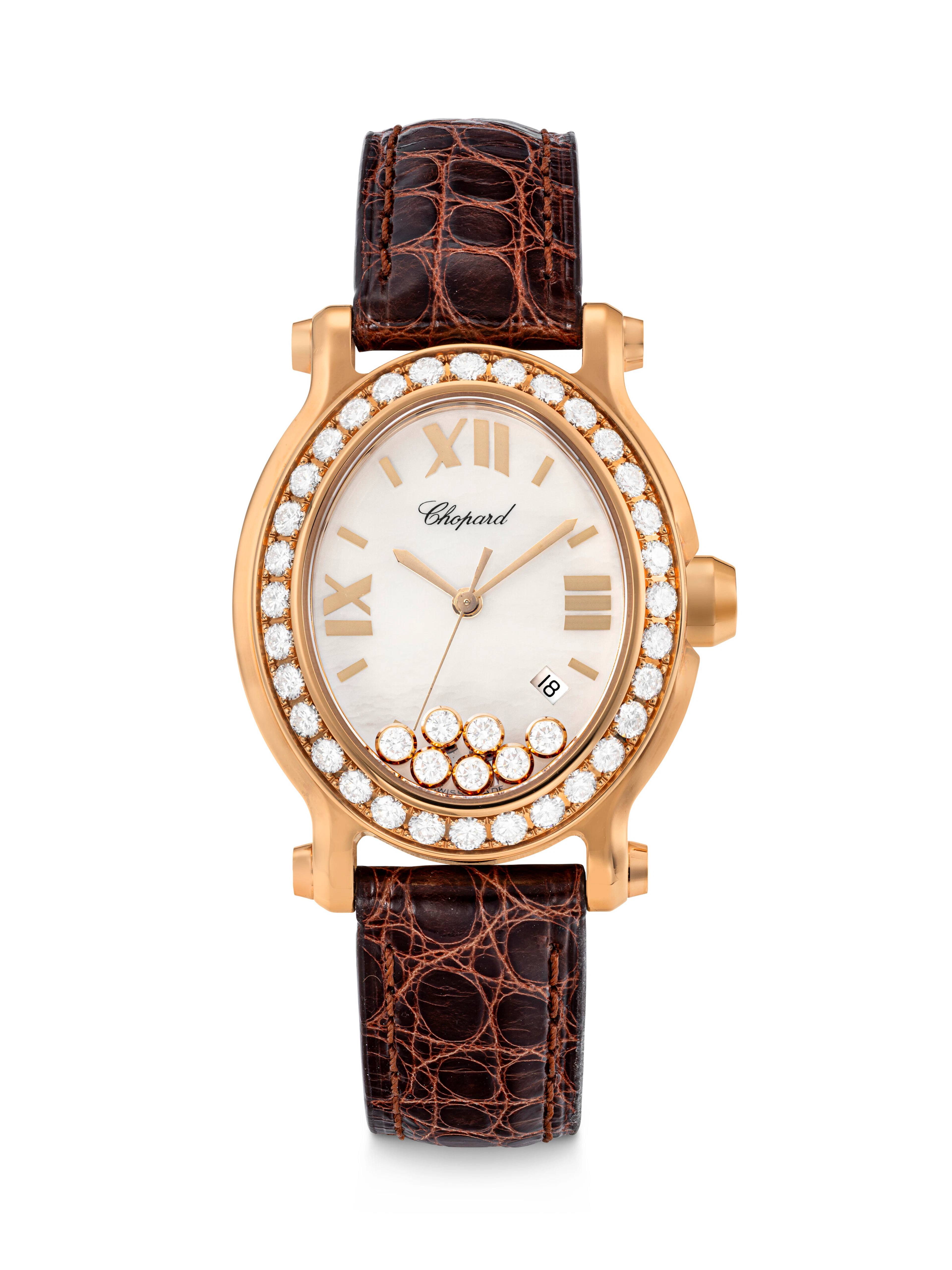 Chopard, Happy Sport, Diamond-Set with Mother-Of-Pearl Dial